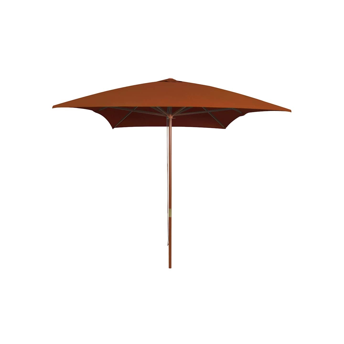 Parasol de jardin avec mât en bois terre cuite 200x300 cm