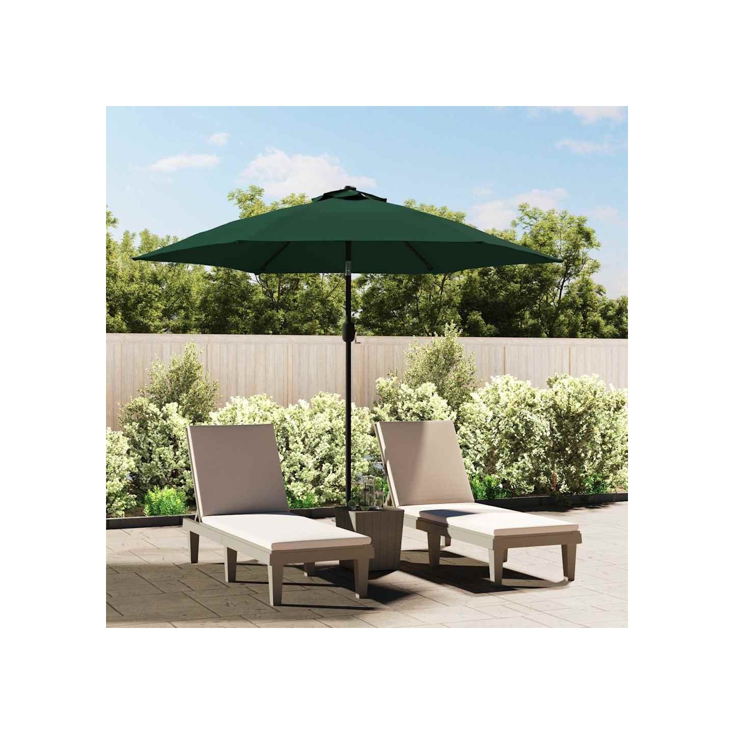 Tissu de remplacement pour parasol d'extérieur Vert 300 cm