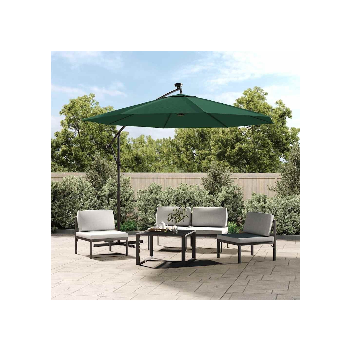 Toile de Rechange pour Parasol Vert 300 cm