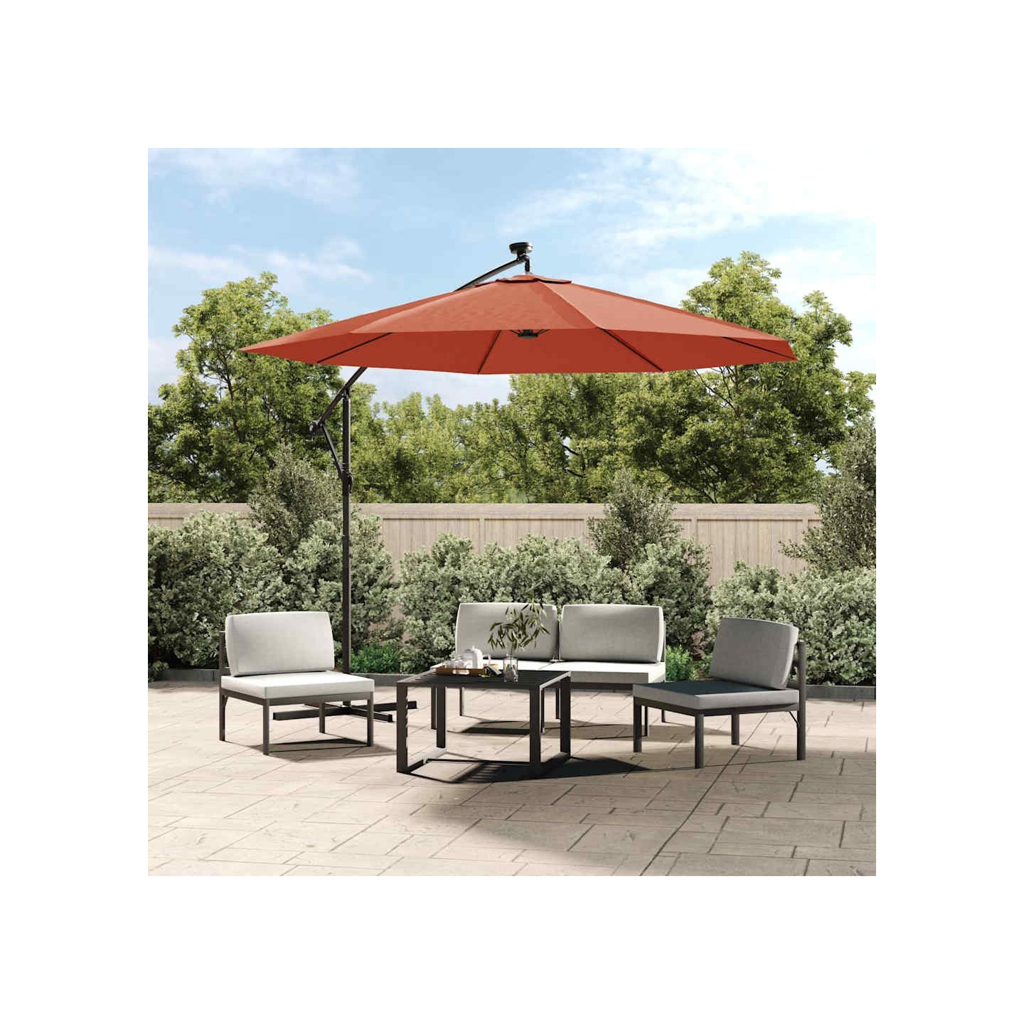 Toile de Rechange pour Parasol Terre Cuite 300 cm