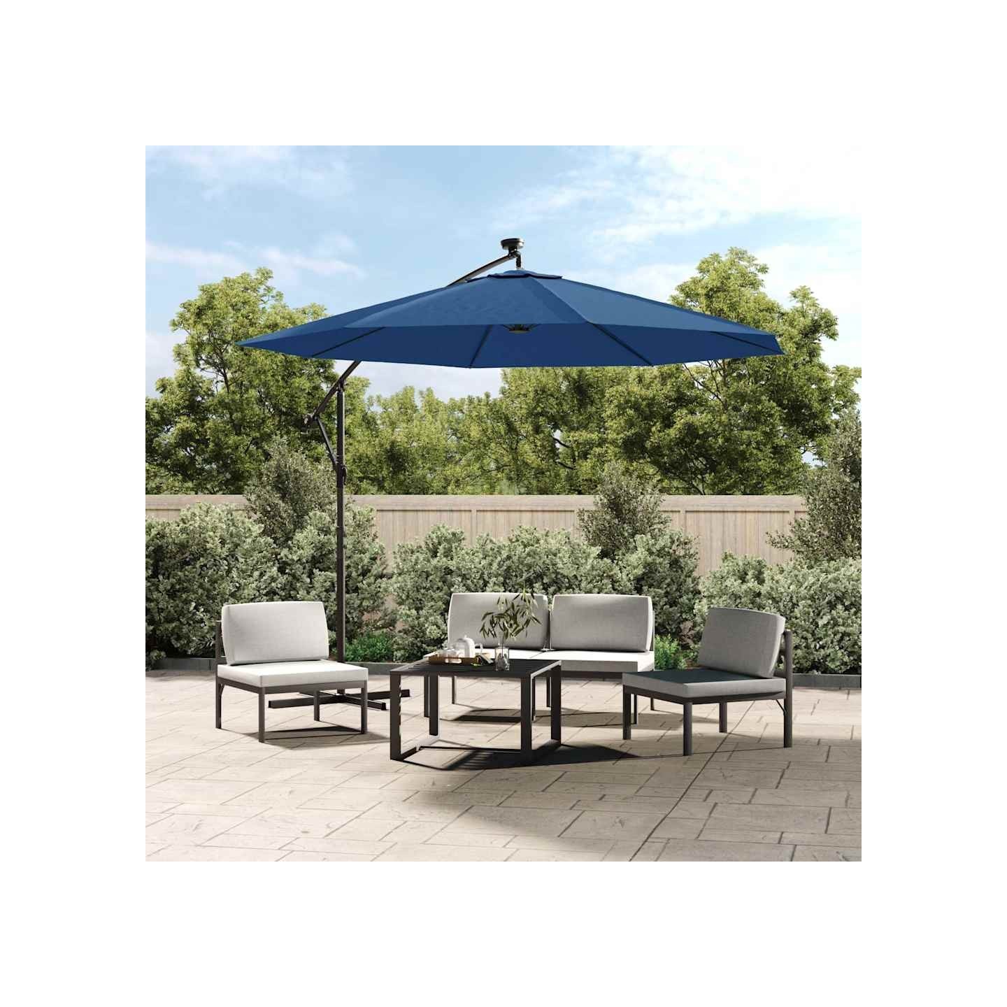 Toile de Rechange pour Parasol Bleu Azur 350 cm