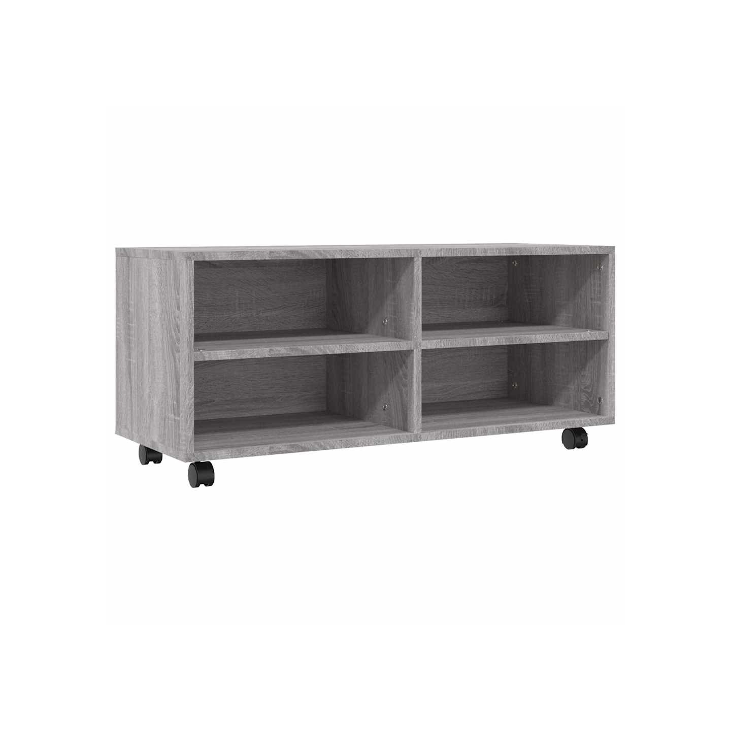 Meuble TV sur roulettes Sonoma gris 90x35x35 cm Bois ingénierie