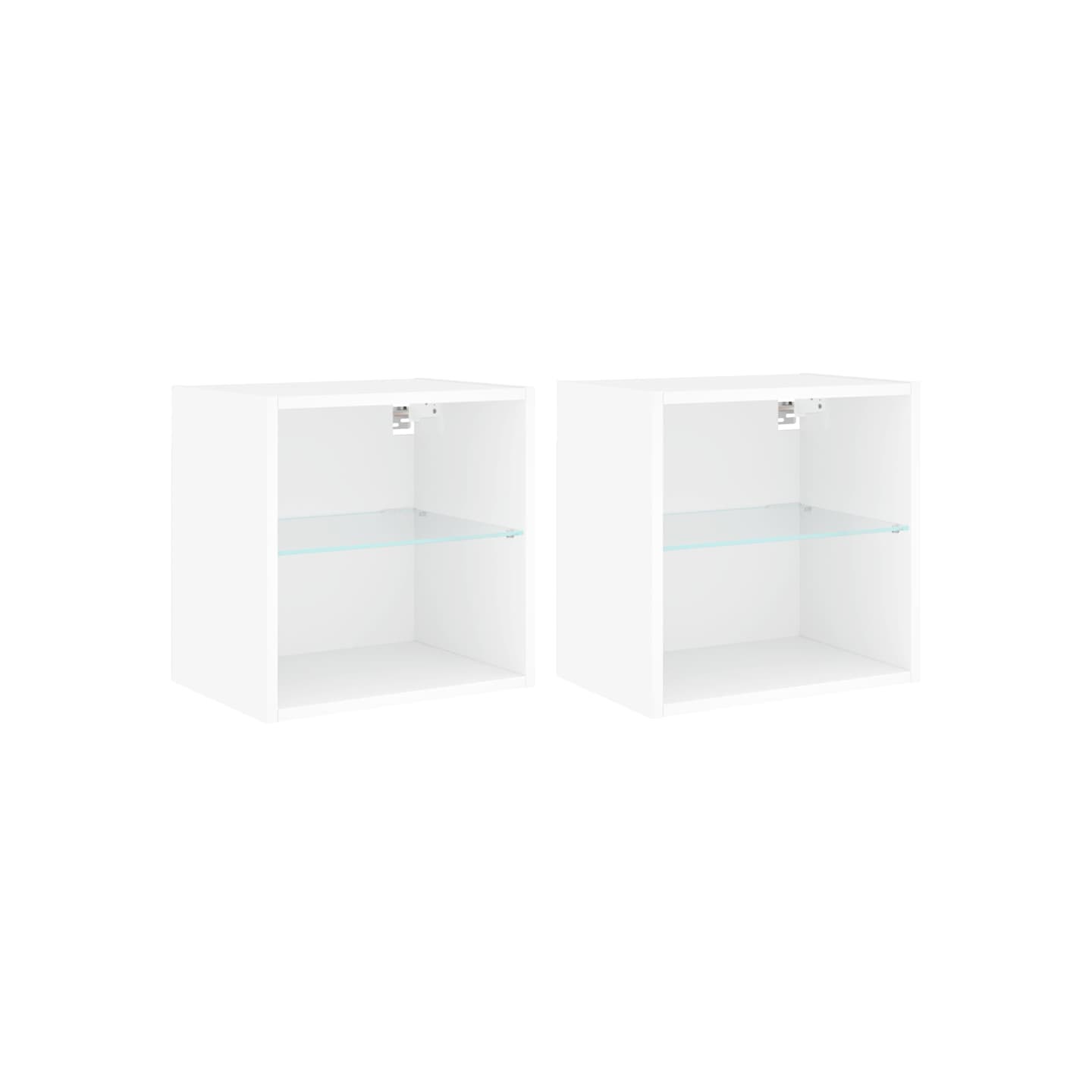 Cabinet de Chevet Murale LED 2 pc White Standard