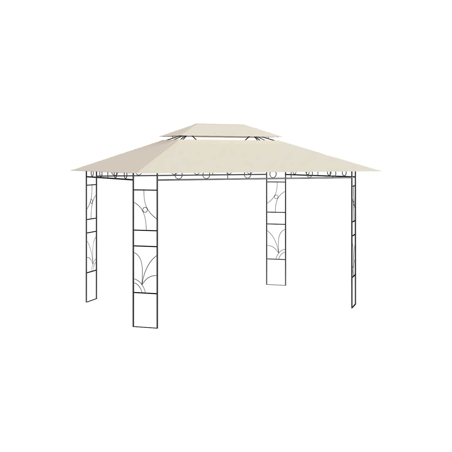 Belvédère 4x3x2,7 m Crème 160 g/m²
