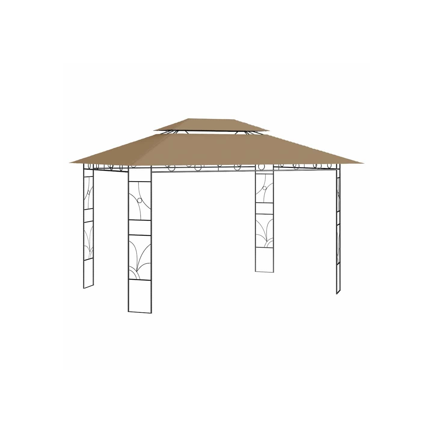 Belvédère 4x3x2,7 m Taupe 160 g/m²