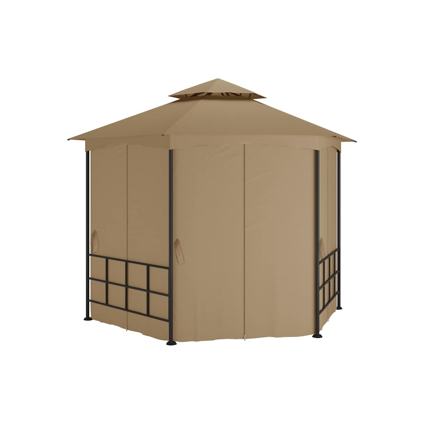 Belvédère avec parois 3,1x2,7 m Taupe