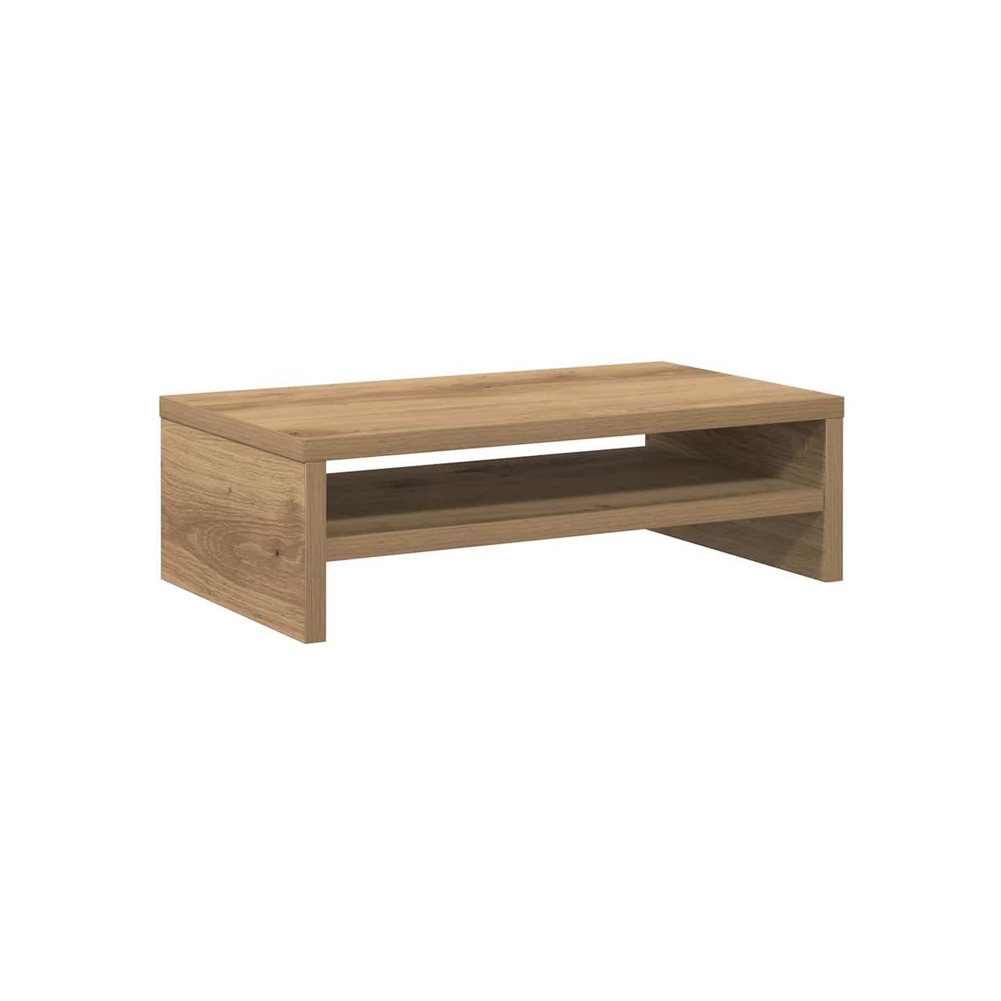 Support de moniteur chêne artisanal 42x24x13 cm bois ingénierie