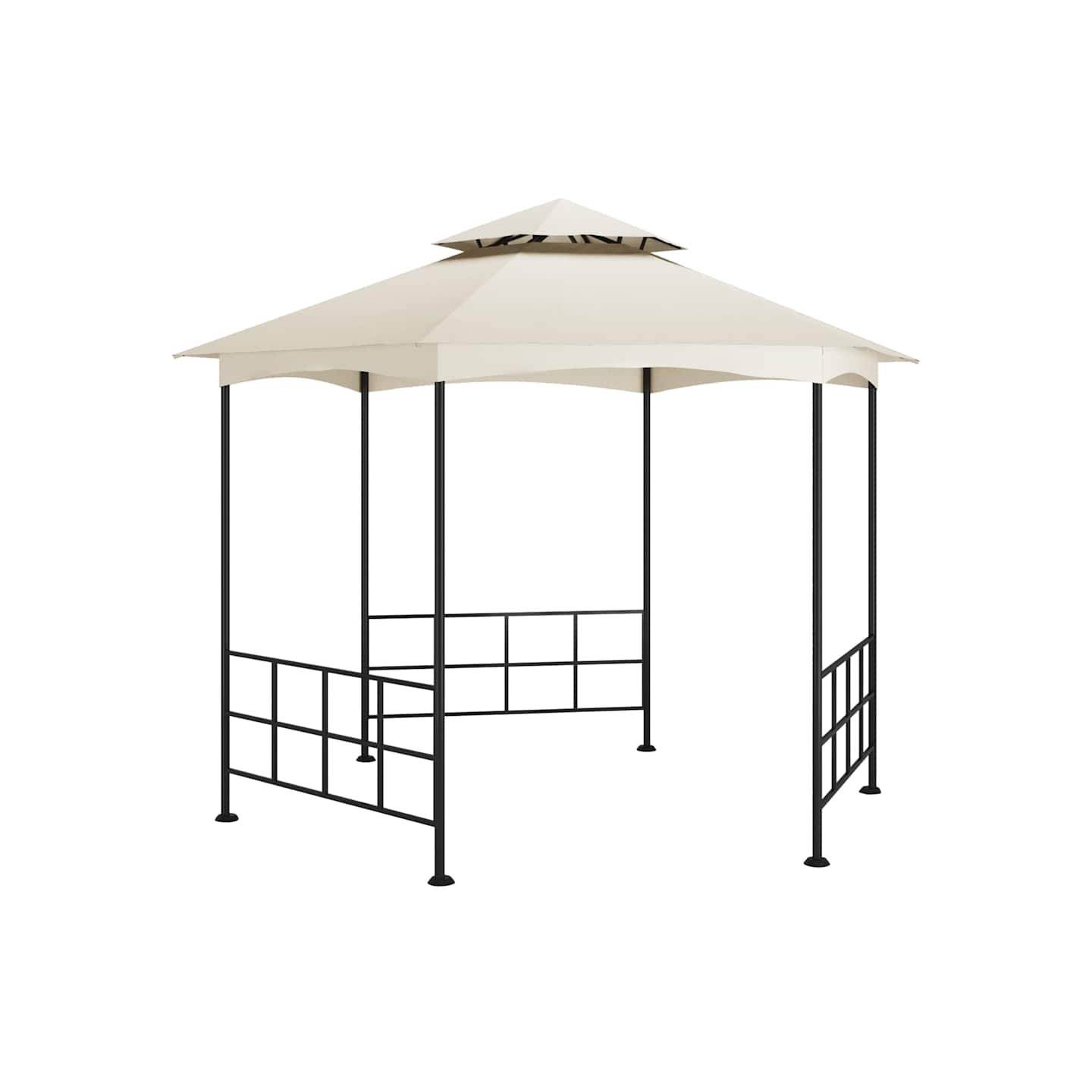 Belvédère avec parois 3,1x2,7 m Crème