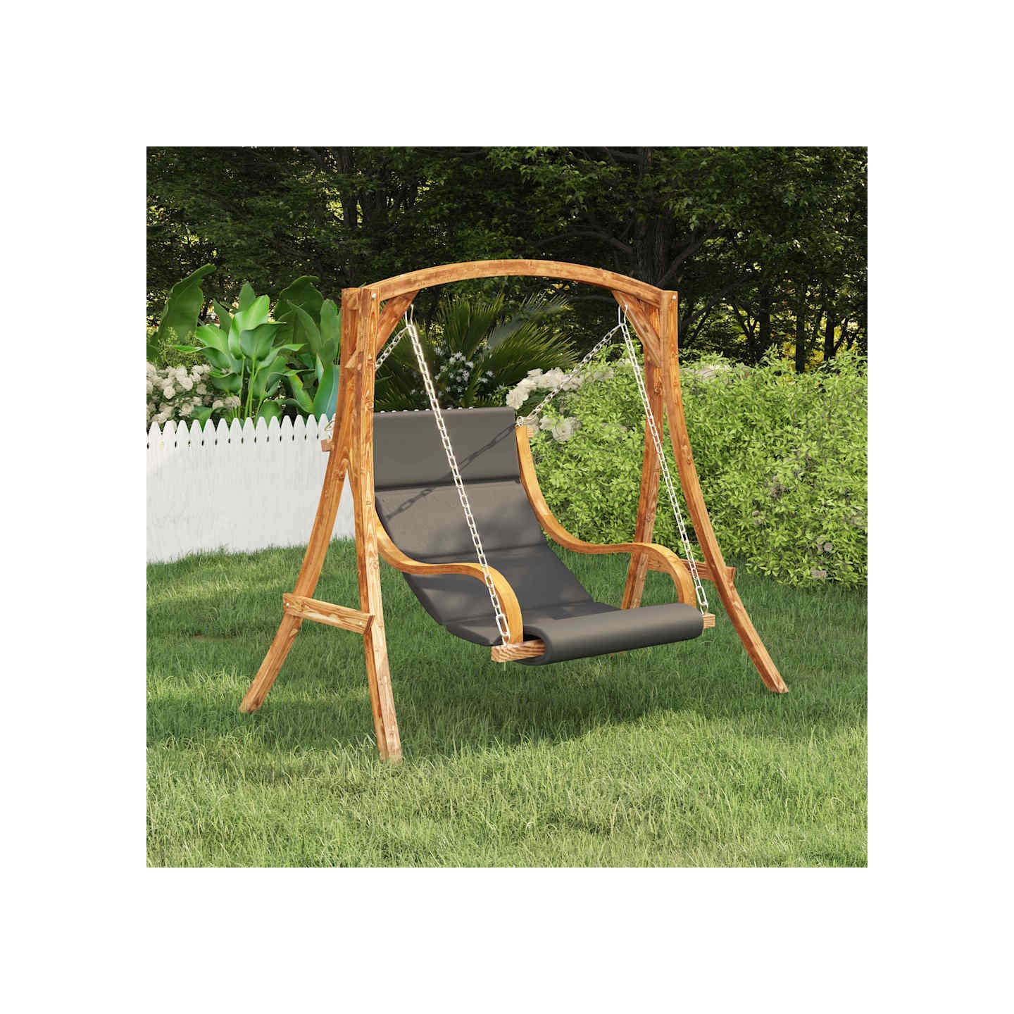 Balancelle sans balançoire avec coussin Bois courbé massif
