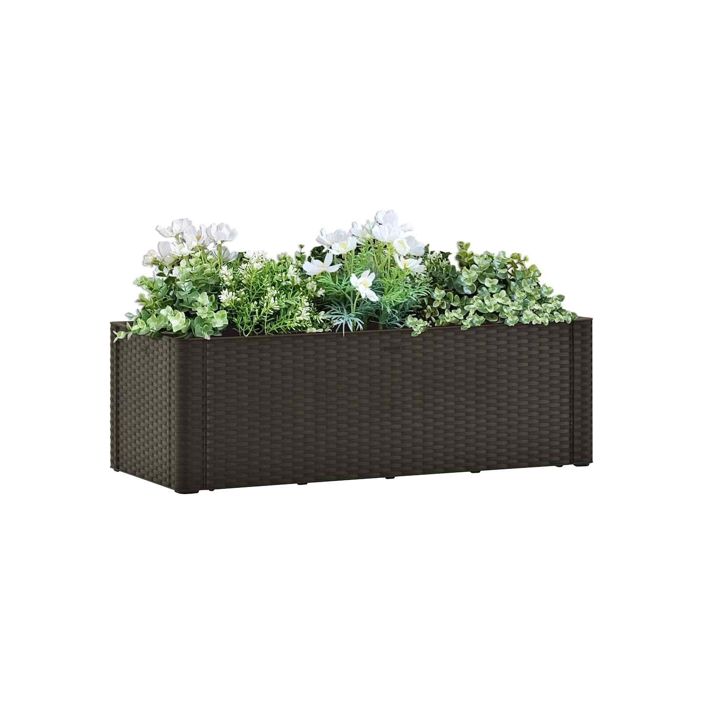 Lit surélevé de jardin avec système d'arrosage Moka 100x43x33cm