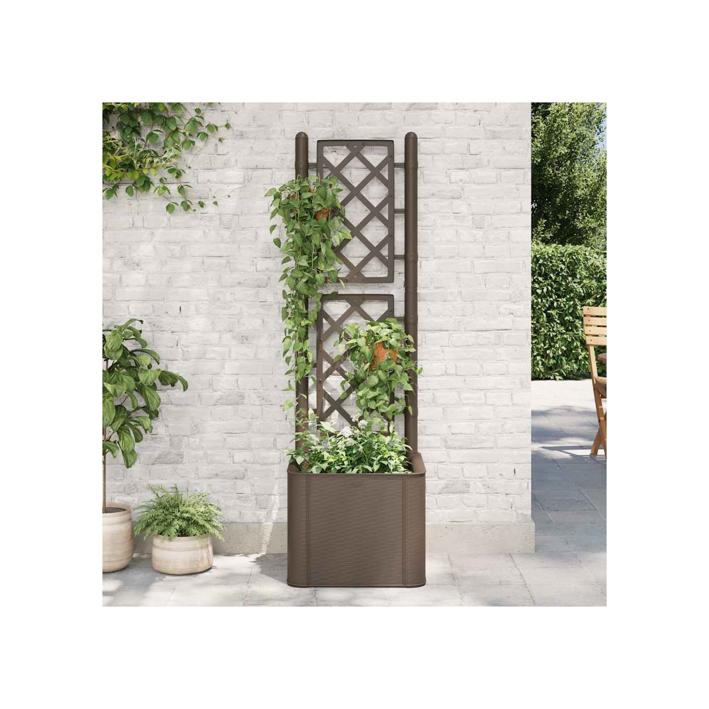 Lit surélevé de jardin et treillis et système d'arrosage Moka