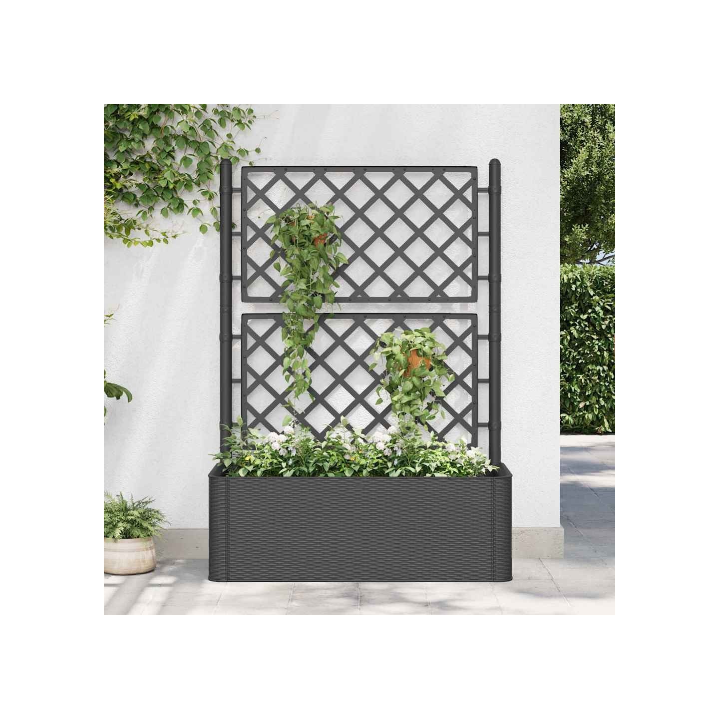 Lit surélevé de jardin treillis système d'arrosage Anthracite