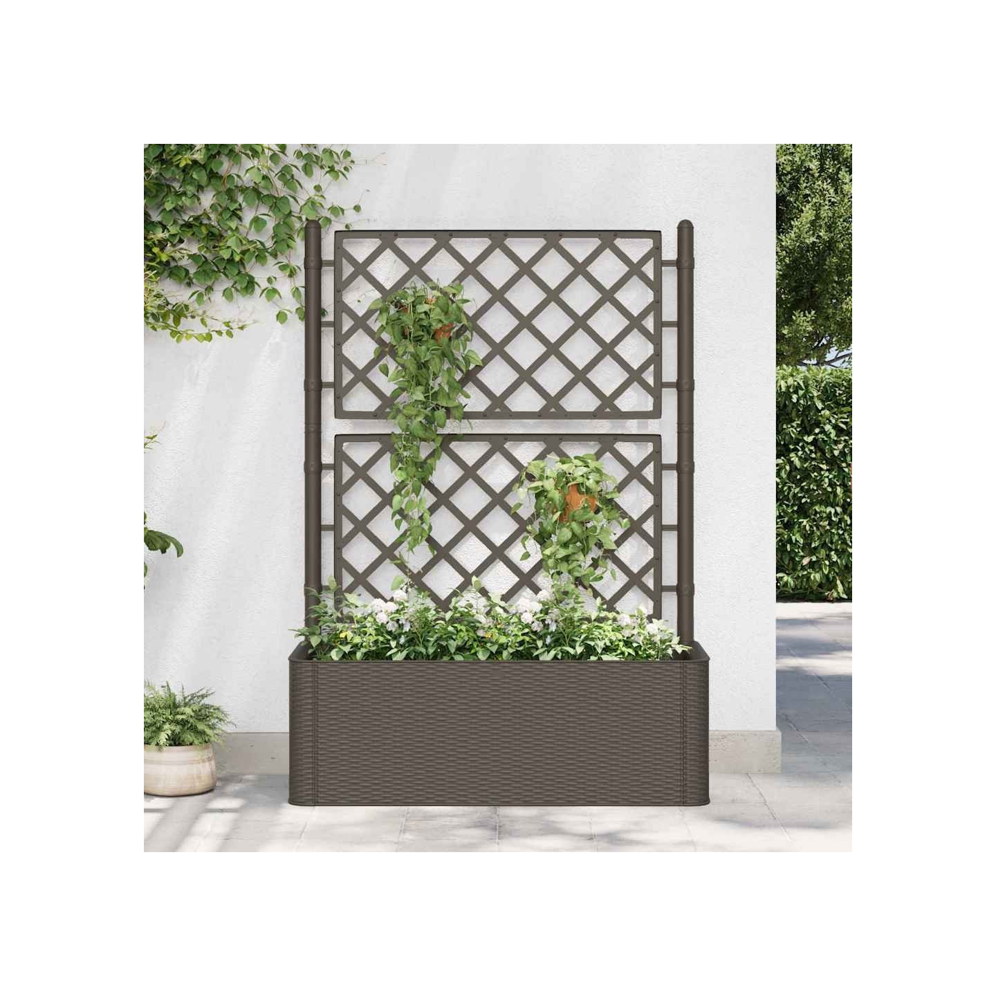 Lit surélevé de jardin et treillis et système d'arrosage Moka