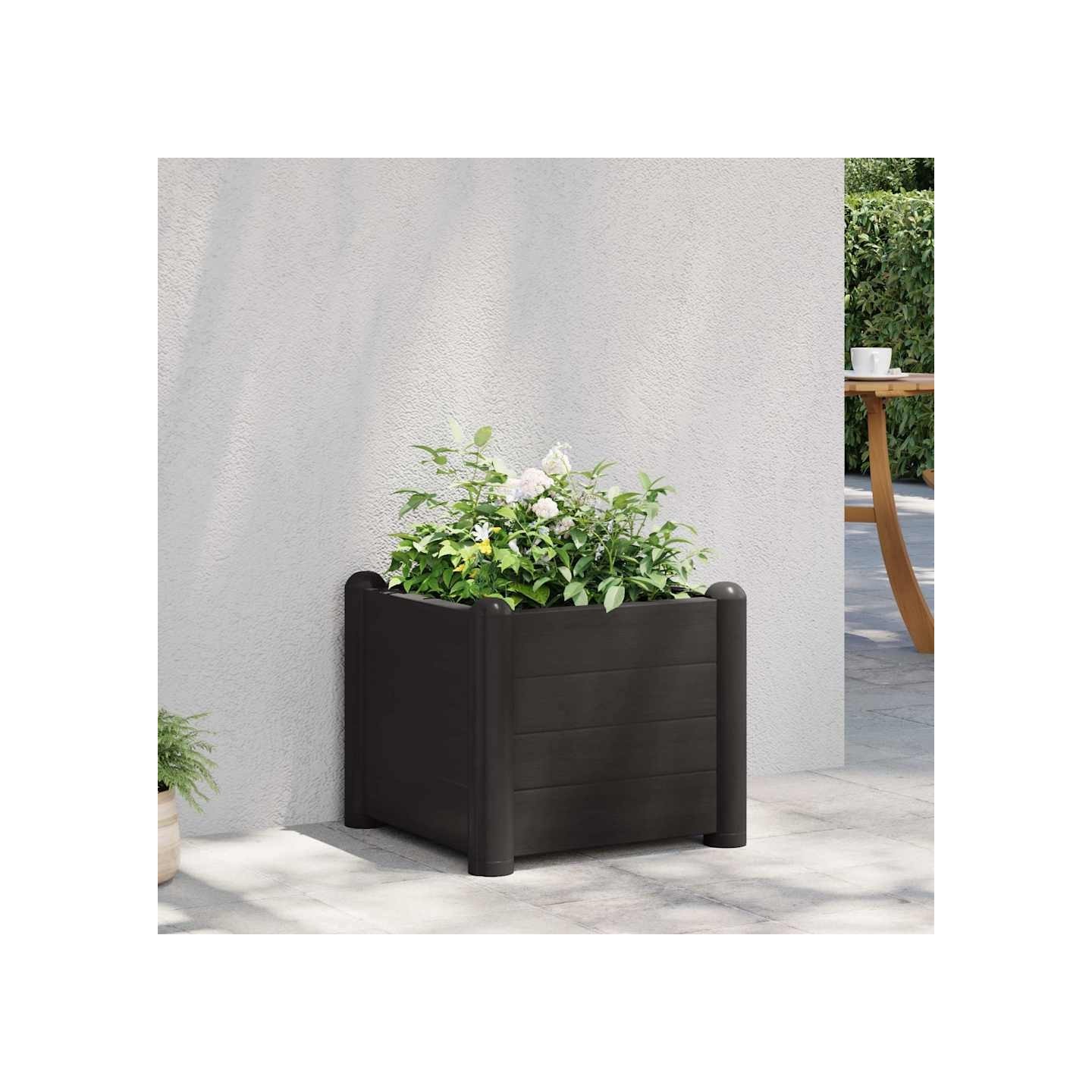 Lit surélevé de jardin PP Anthracite 43x43x35 cm