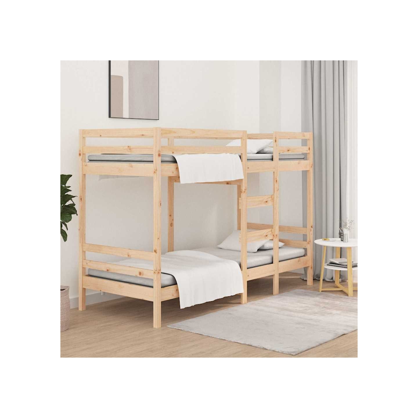 Lit superposé sans matelas 90x190 cm bois de pin massif
