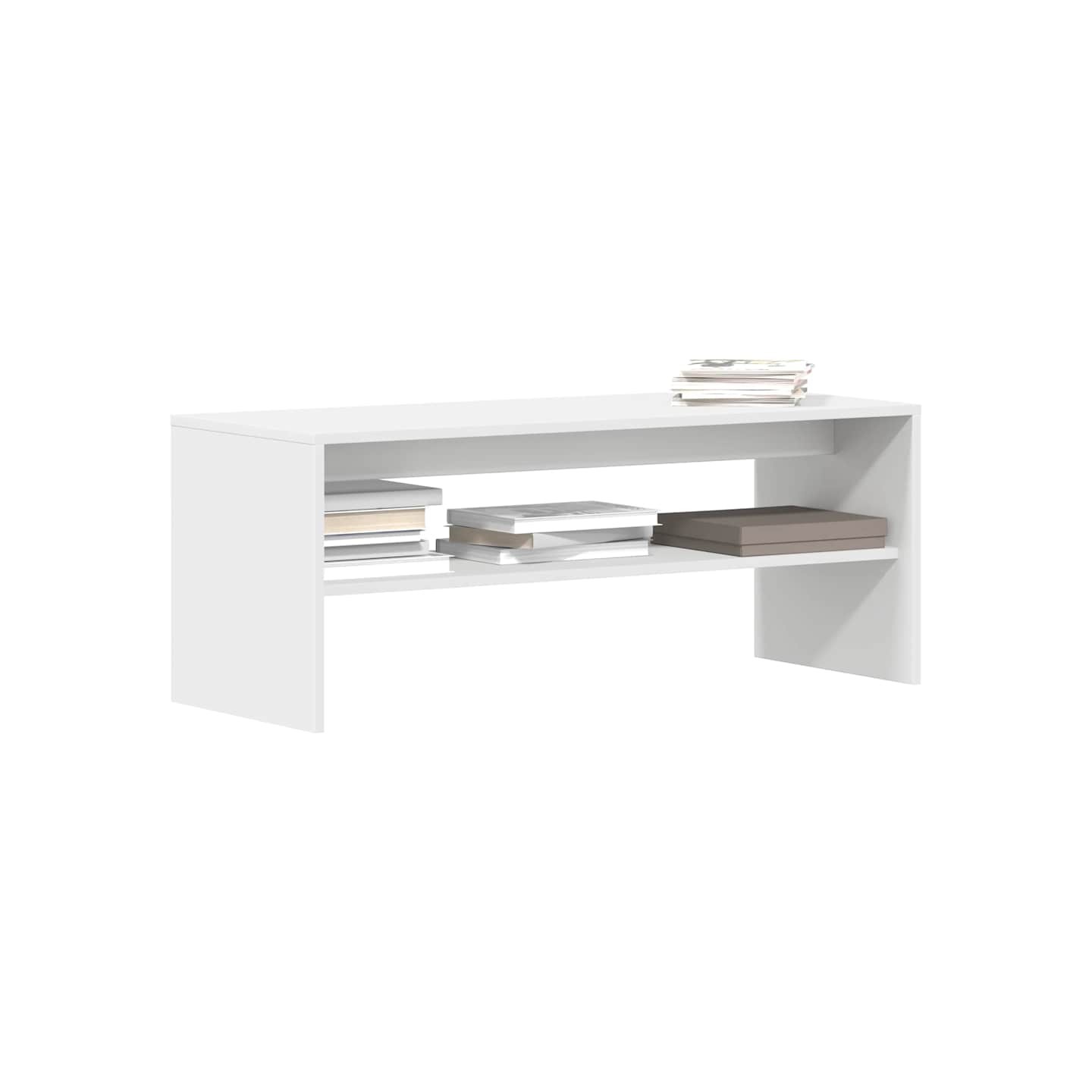 Meuble TV Blanc 100 x 40 x 40 cm Aggloméré