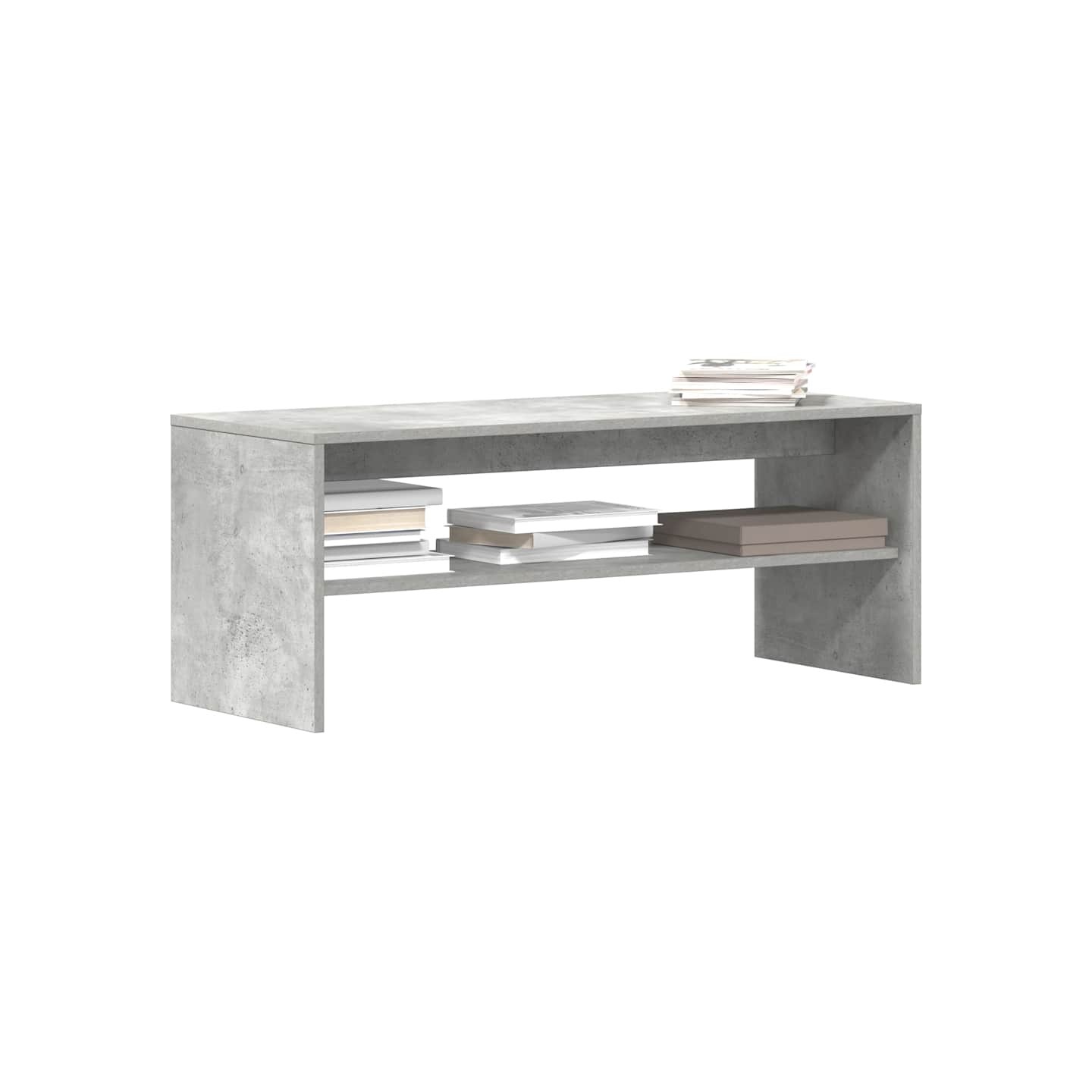 Meuble TV Gris béton 100 x 40 x 40 cm Aggloméré