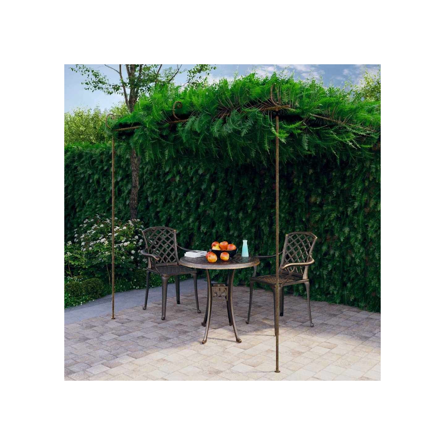 Pergola de jardin Marron antique 3x3x2,5 m Fer