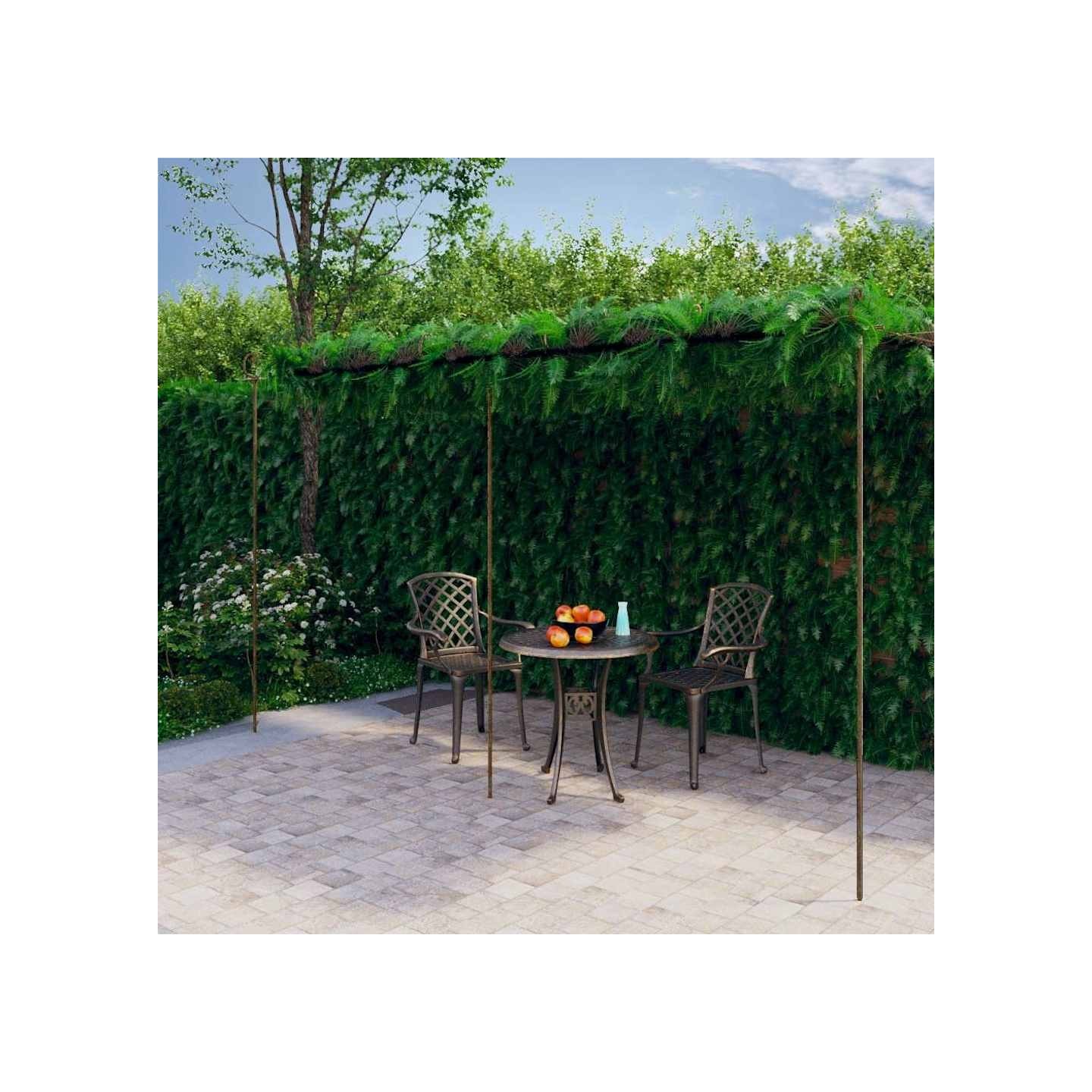 Pergola de jardin Marron antique 6x3x2,5 m Fer
