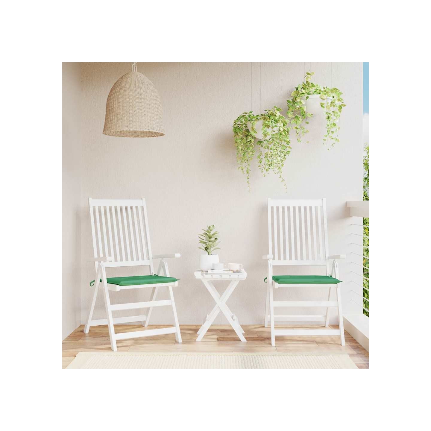 Coussins de chaise jardin lot de 2 vert 40x40x3 cm tissu oxford