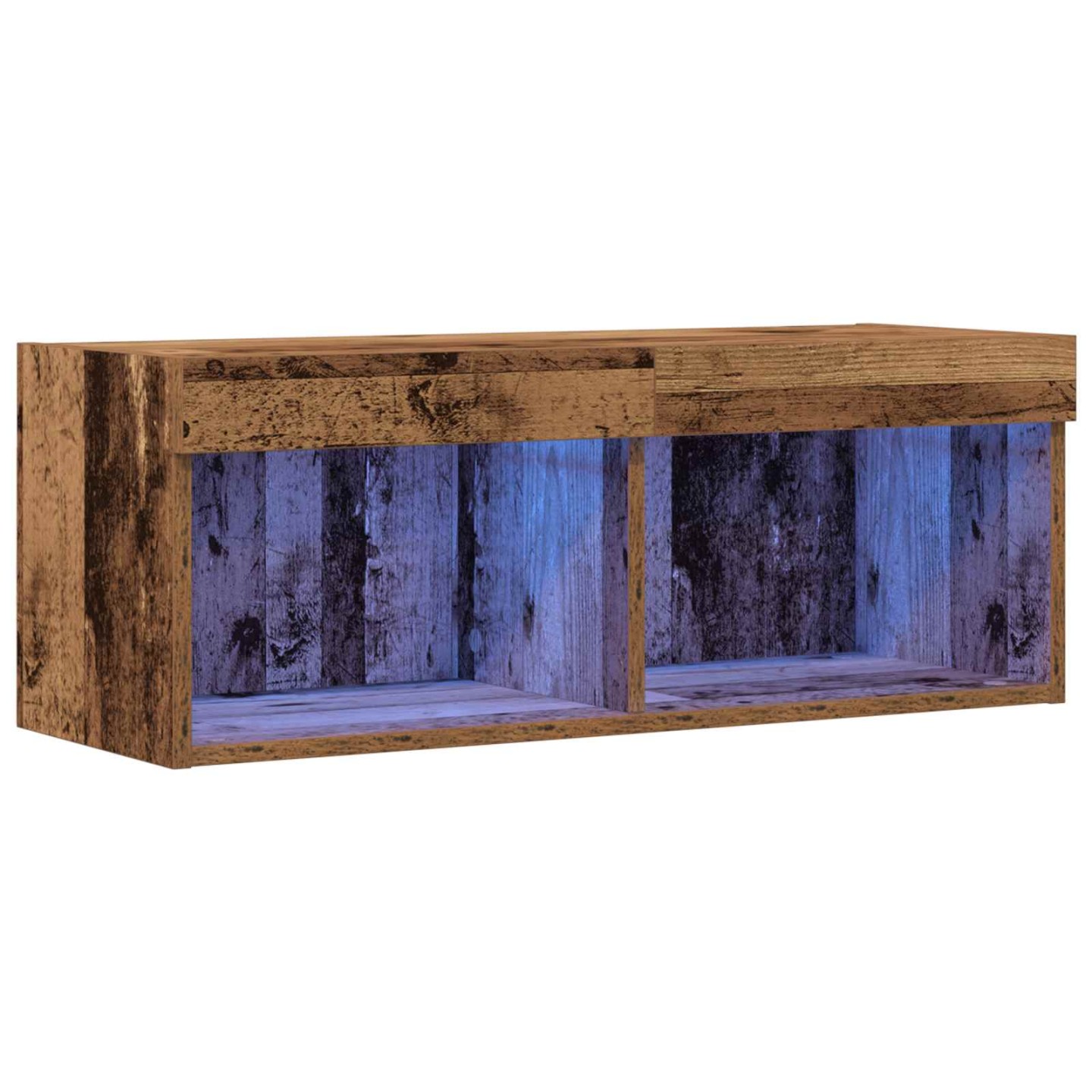 Ensemble meuble TV 80 x 30 x 30 cm Bois ancien