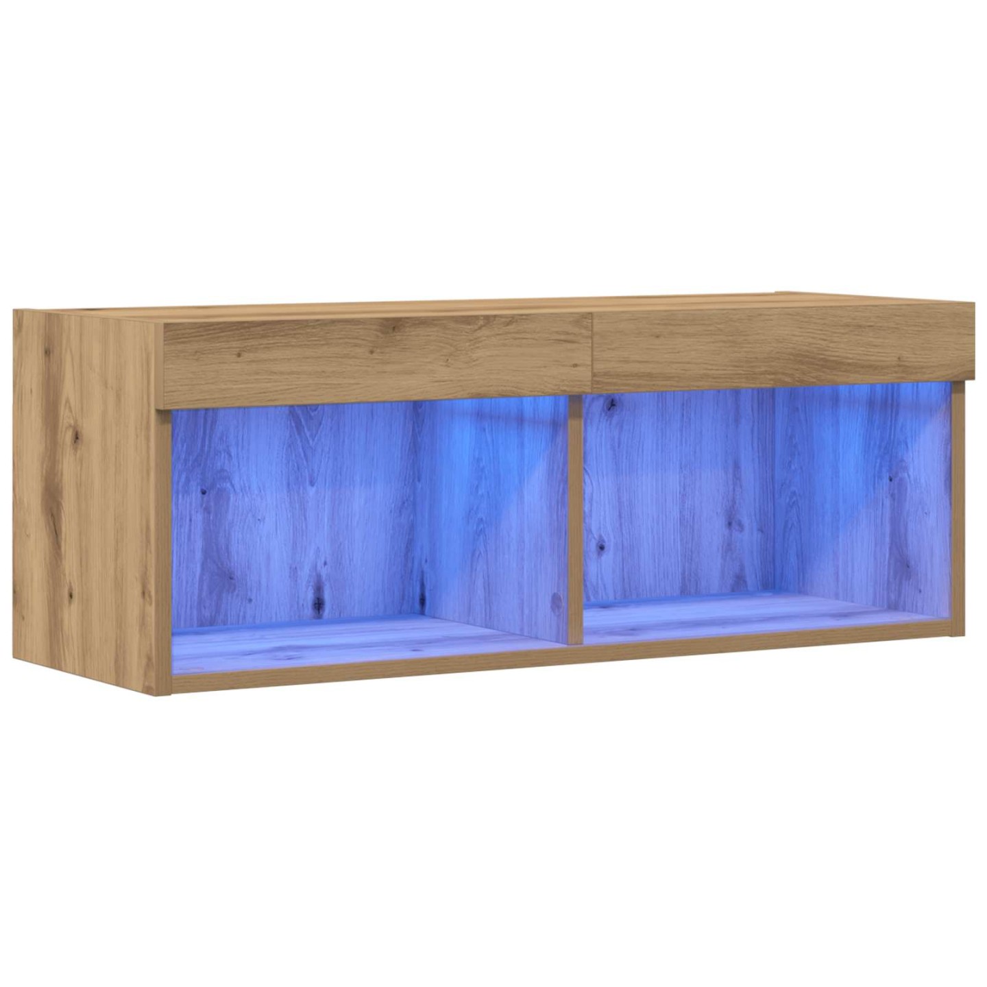 Ensemble meuble TV 80 x 30 x 30 cm chêne artisanal