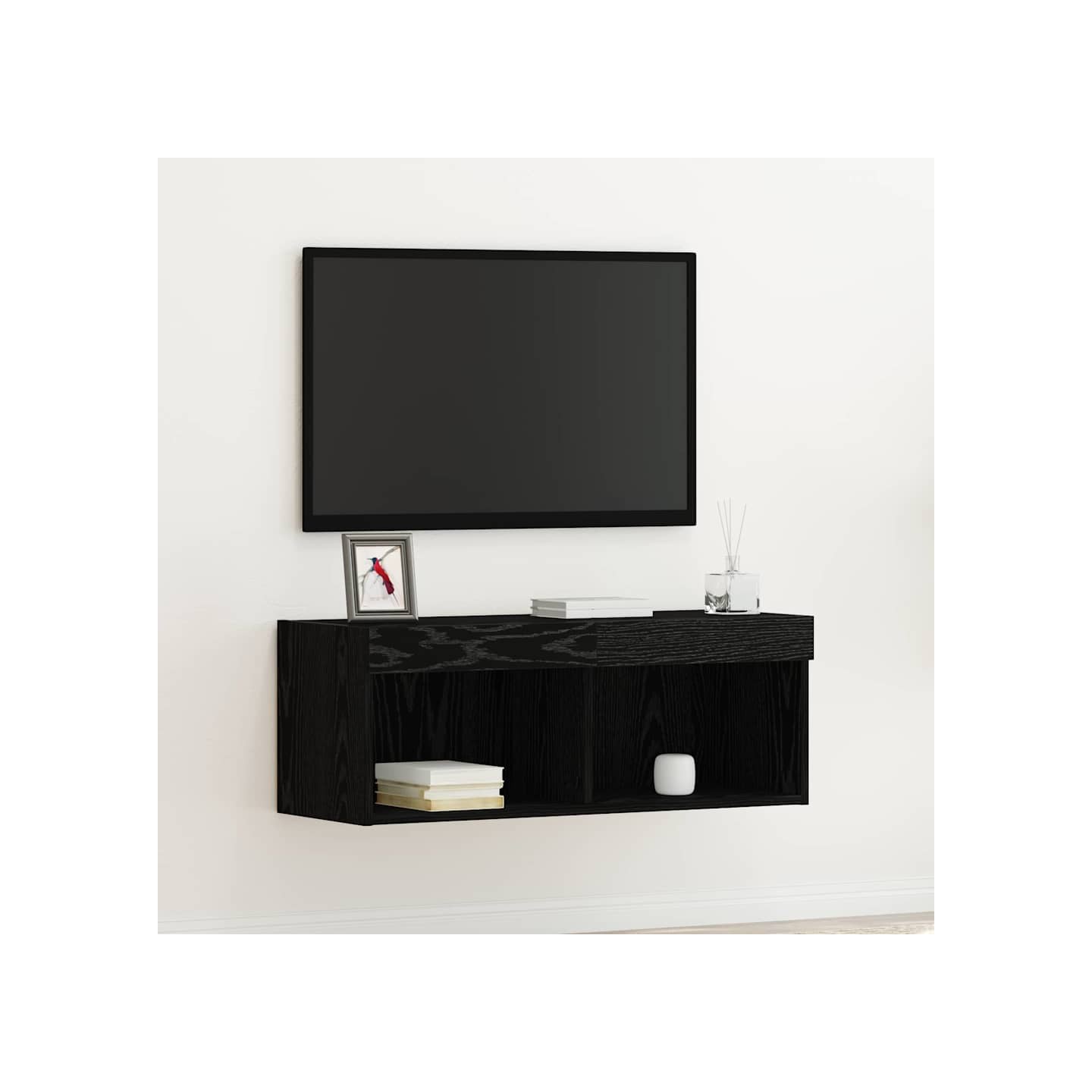 Ensemble meuble TV 80 x 30 x 30 cm Chêne noir Bois d'ingénierie