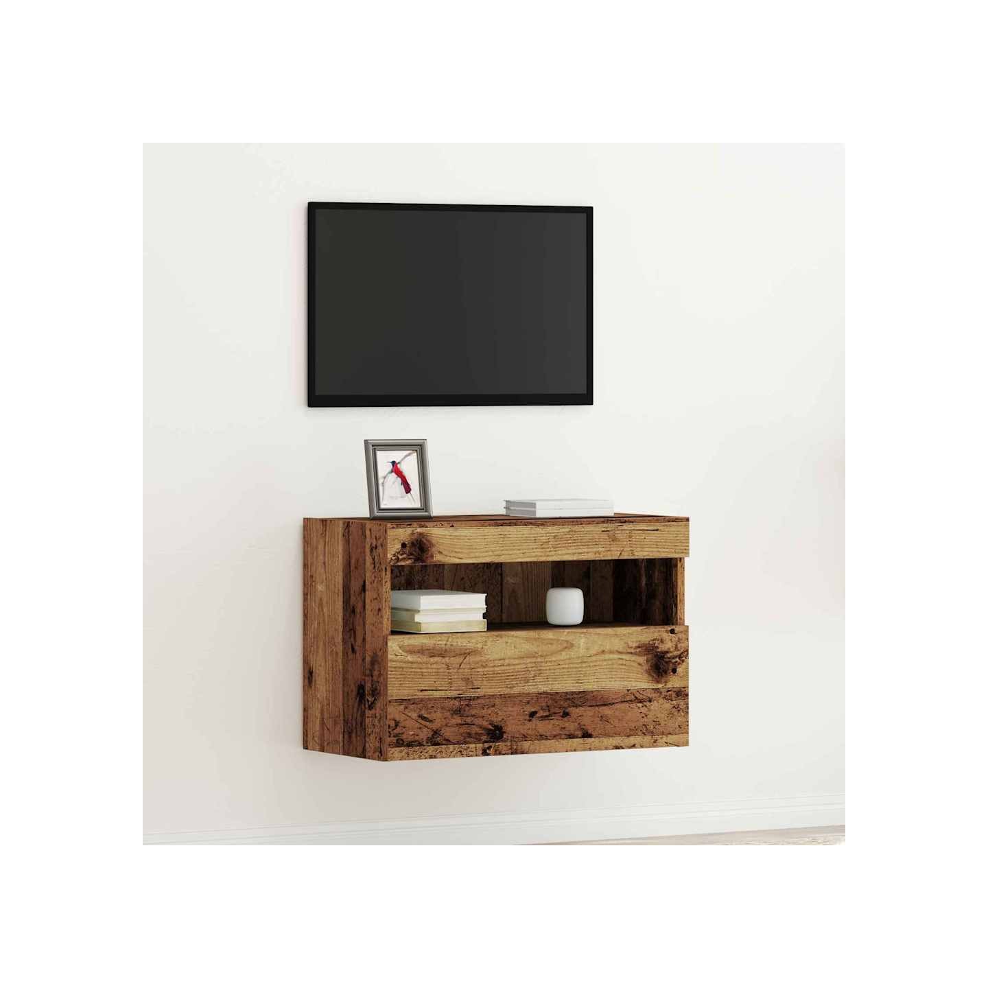 Meuble TV mural 60 x 30 x 40 cm Bois ancien Bois d'ingénierie