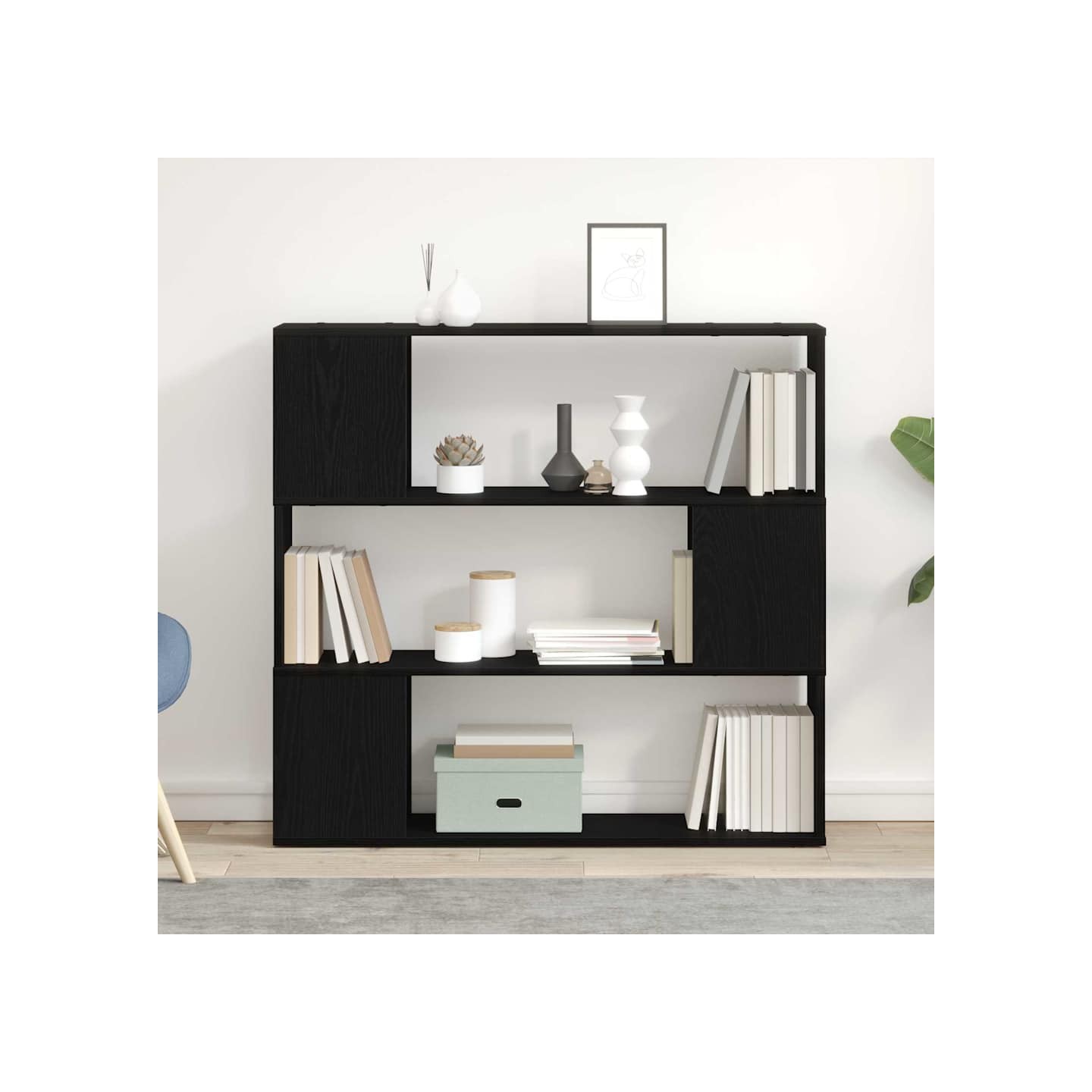 Ensemble meuble TV 100 x 24 x 94 cm Chêne noir