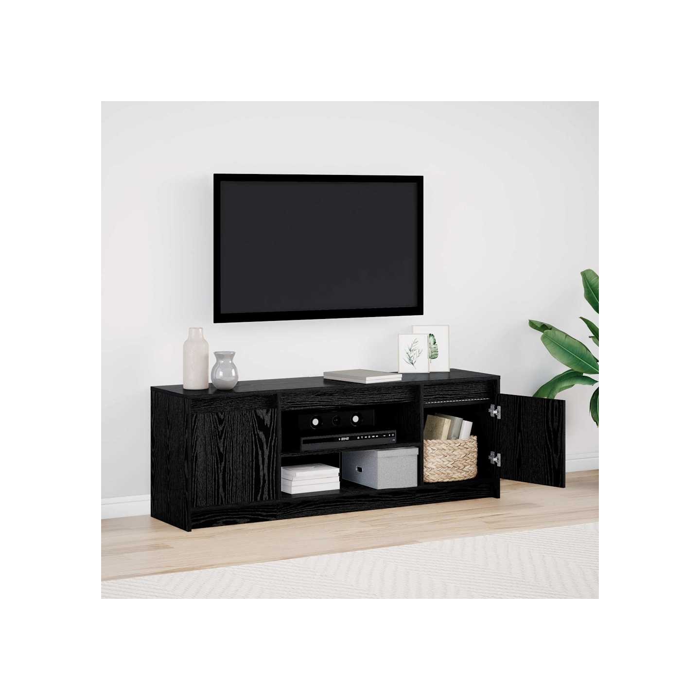 Unites TV 139,5 x 34 x 50 cm Noir Bois d'ingénierie