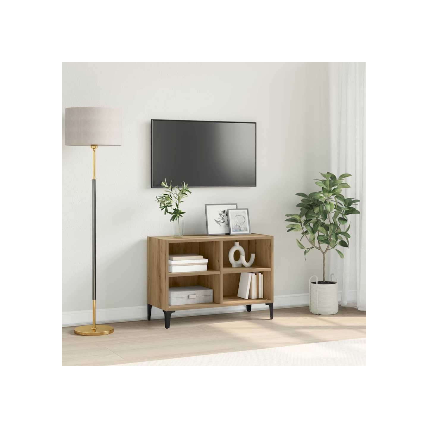 Ensemble meuble TV Marron Bois d’ingénierie