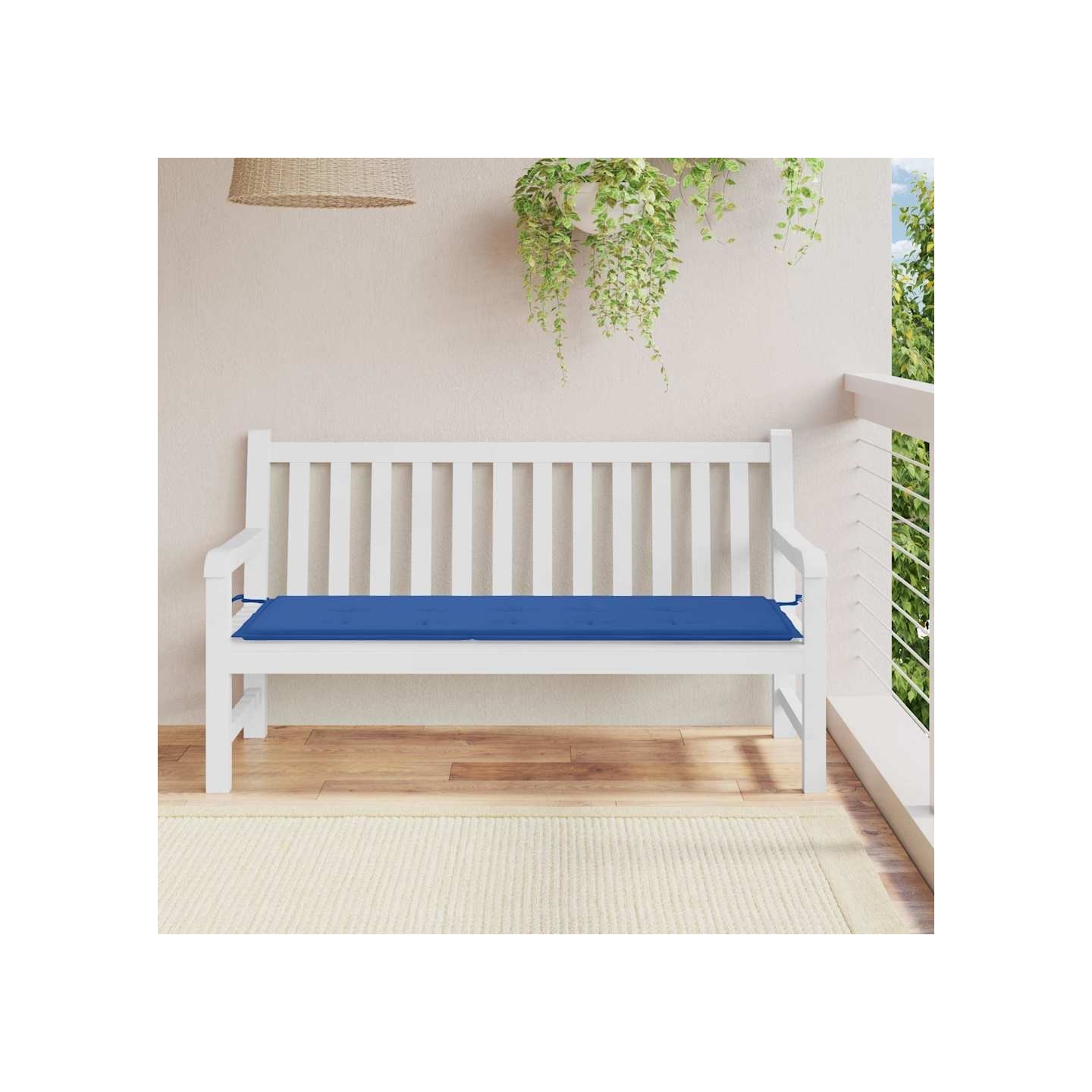 Coussin de banc de jardin bleu royal 150x50x3 cm tissu oxford