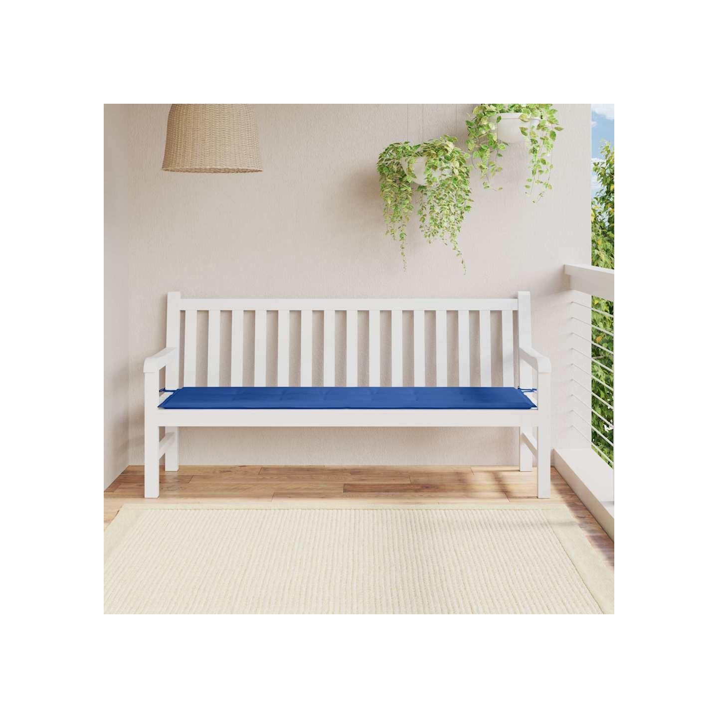 Coussin de banc de jardin bleu royal 180x50x3 cm tissu oxford