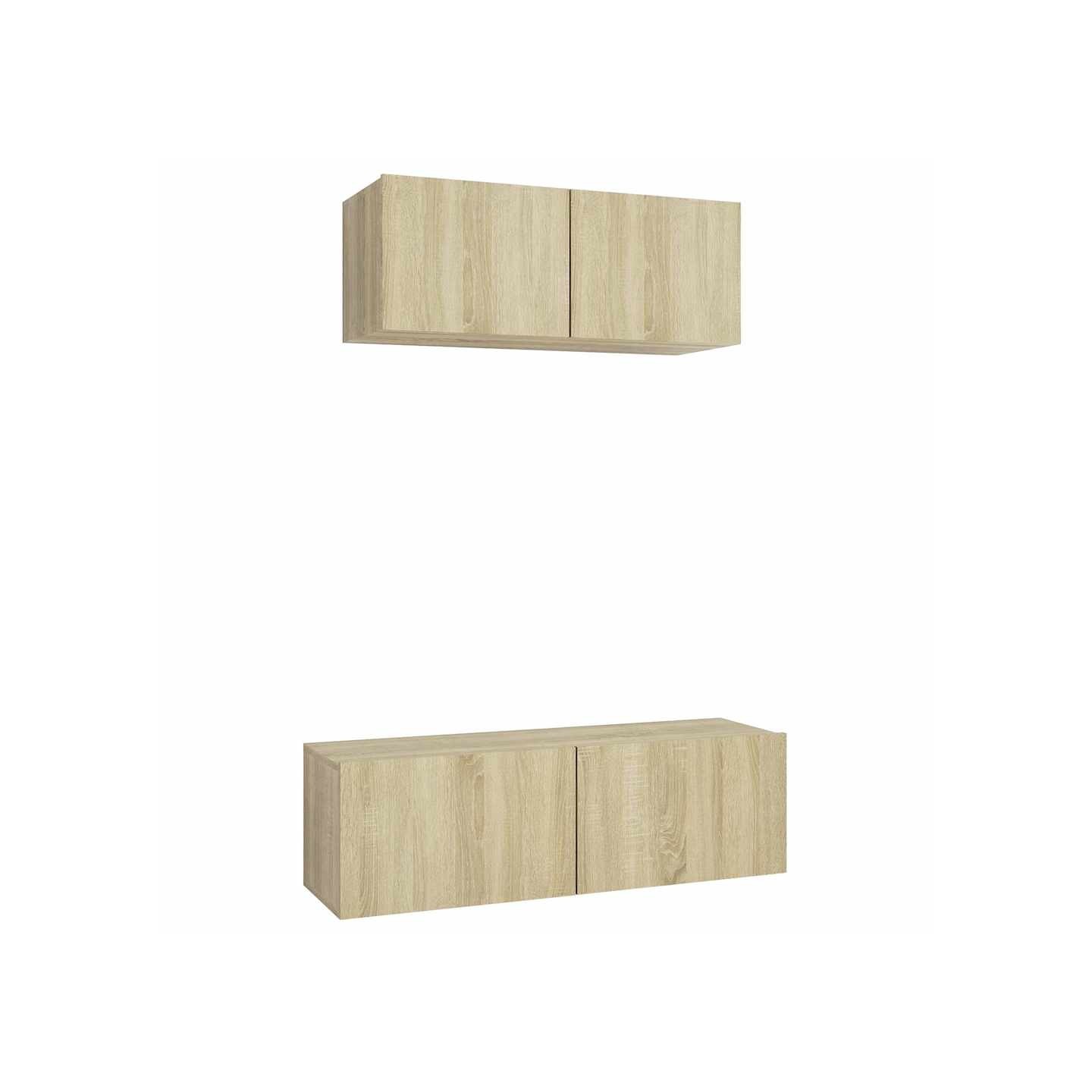 Ensemble de meuble TV 2 pcs Chêne sonoma Bois d'ingénierie