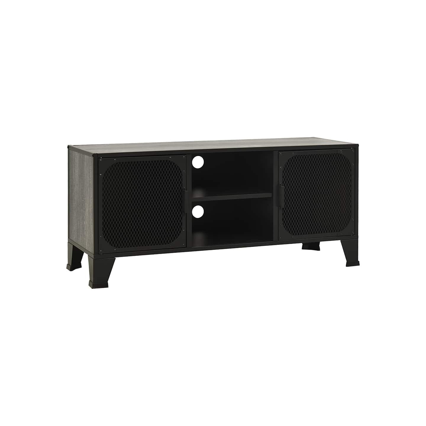 Meuble TV Gris 105x36x47 cm Métal et MDF