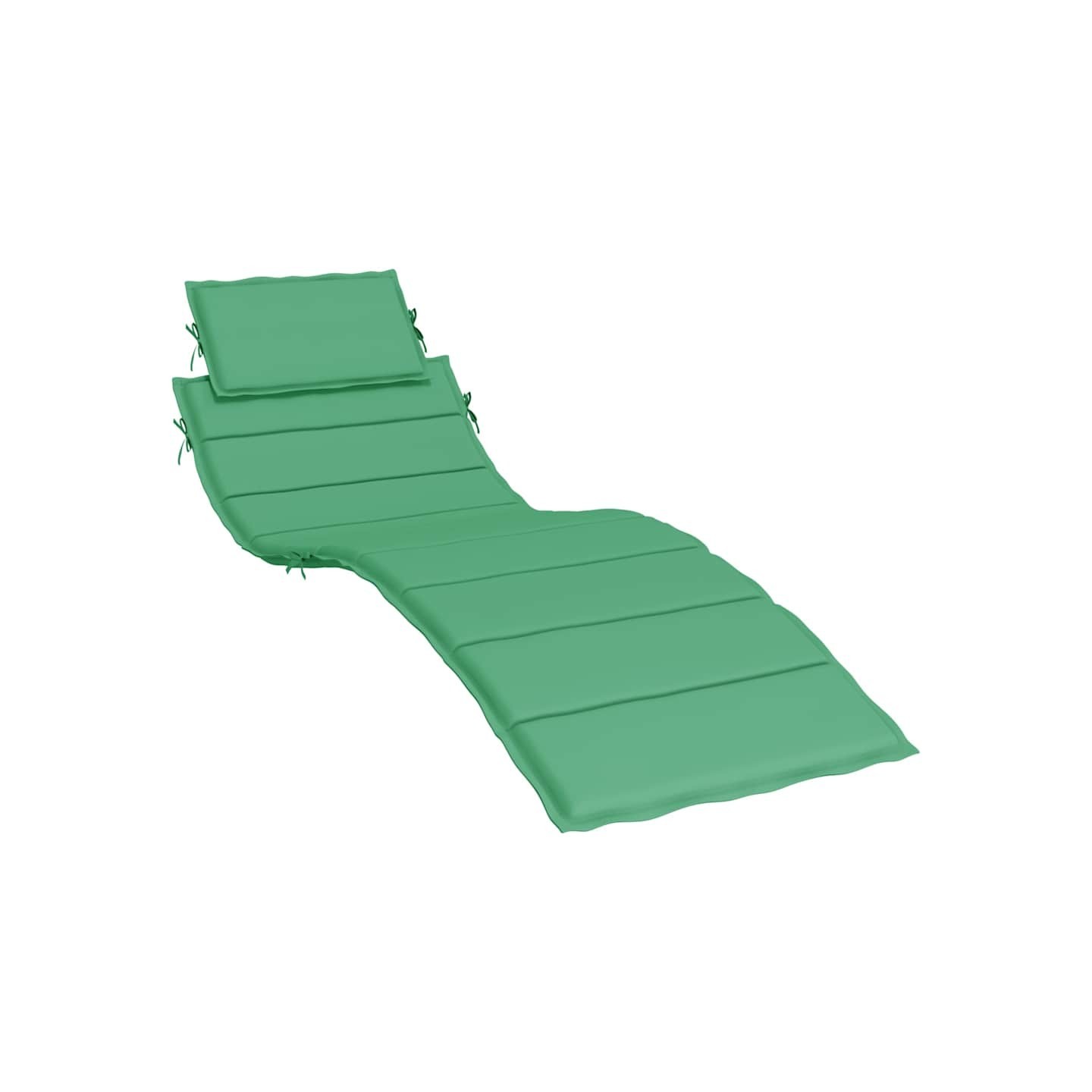 Coussin de chaise longue vert 186x58x4 cm tissu oxford