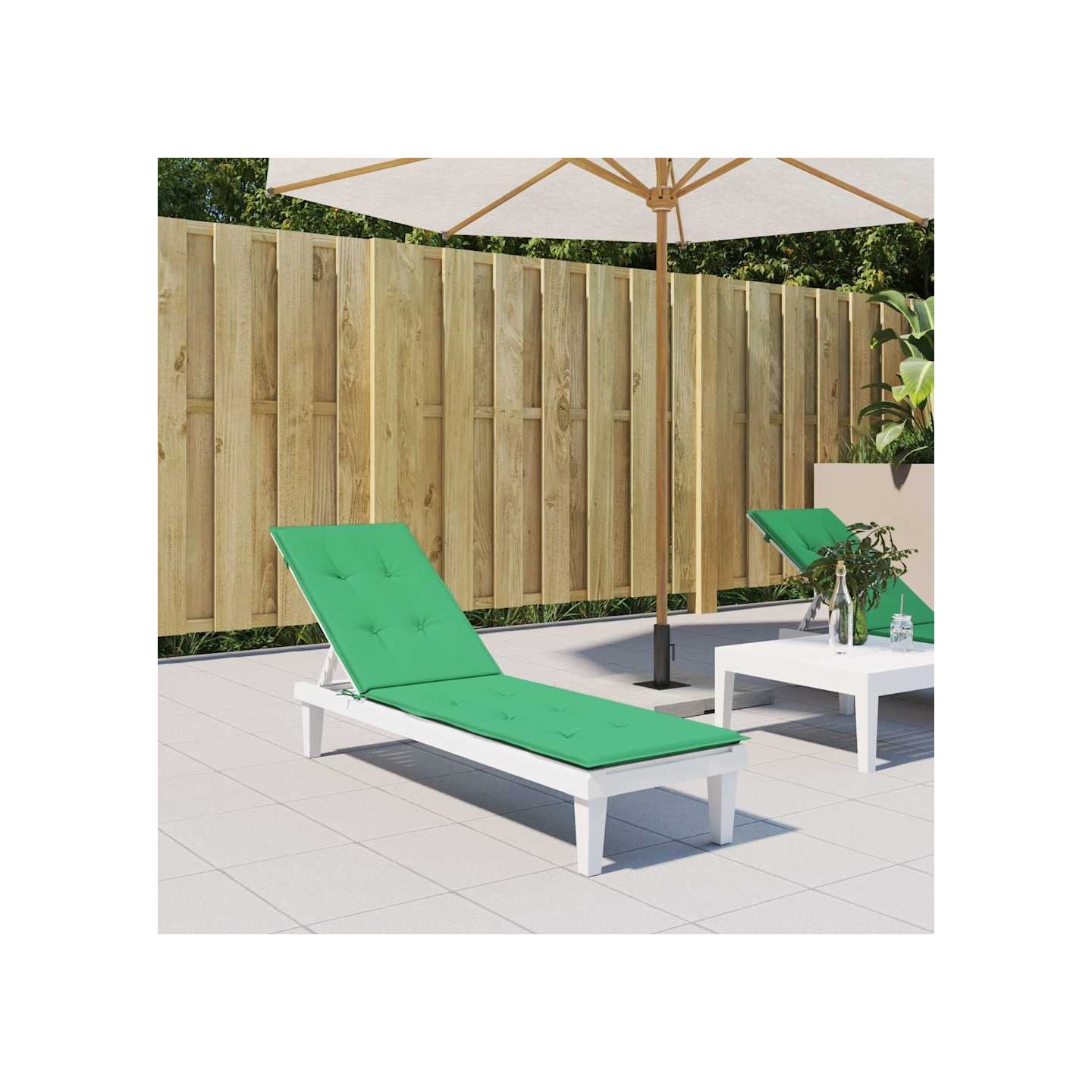 Coussin de chaise de terrasse vert (75+105)x50x4 cm