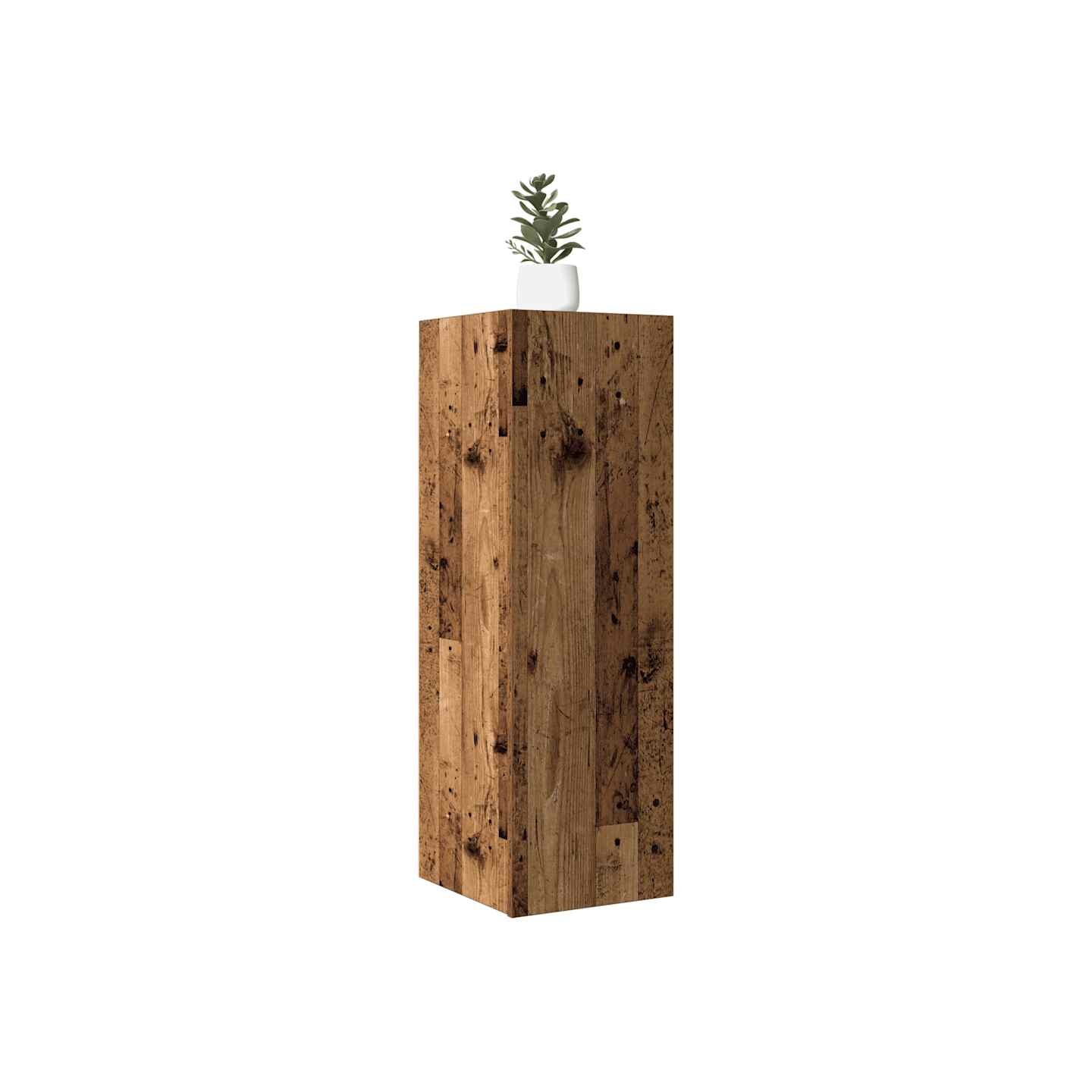 Meuble mural vieux bois 30,5x30x90 cm bois d'ingénierie