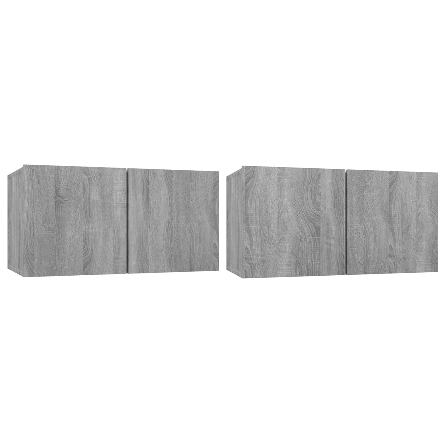 Armoires TV suspendues Sonoma gris 2 pcs 60x30x30 cm Bois
