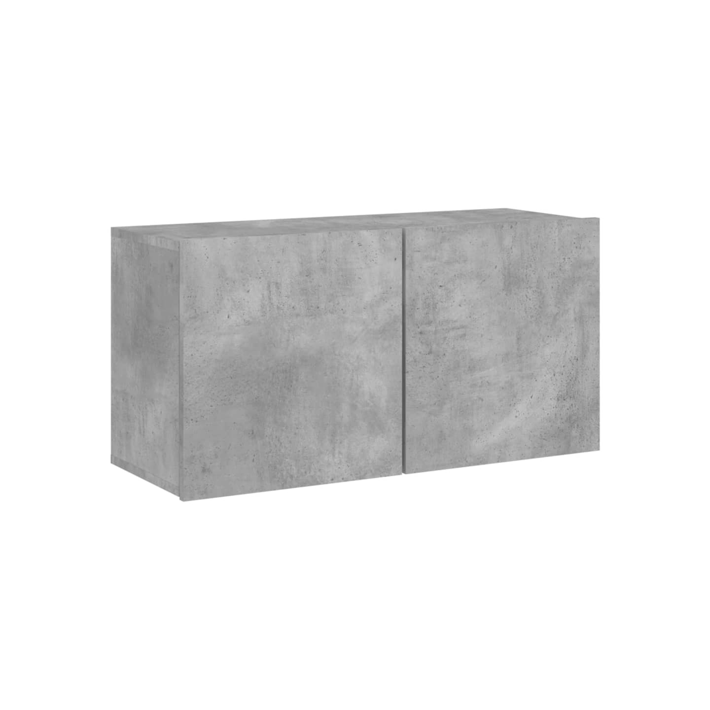 Meuble TV mural gris béton 80x30x41 cm