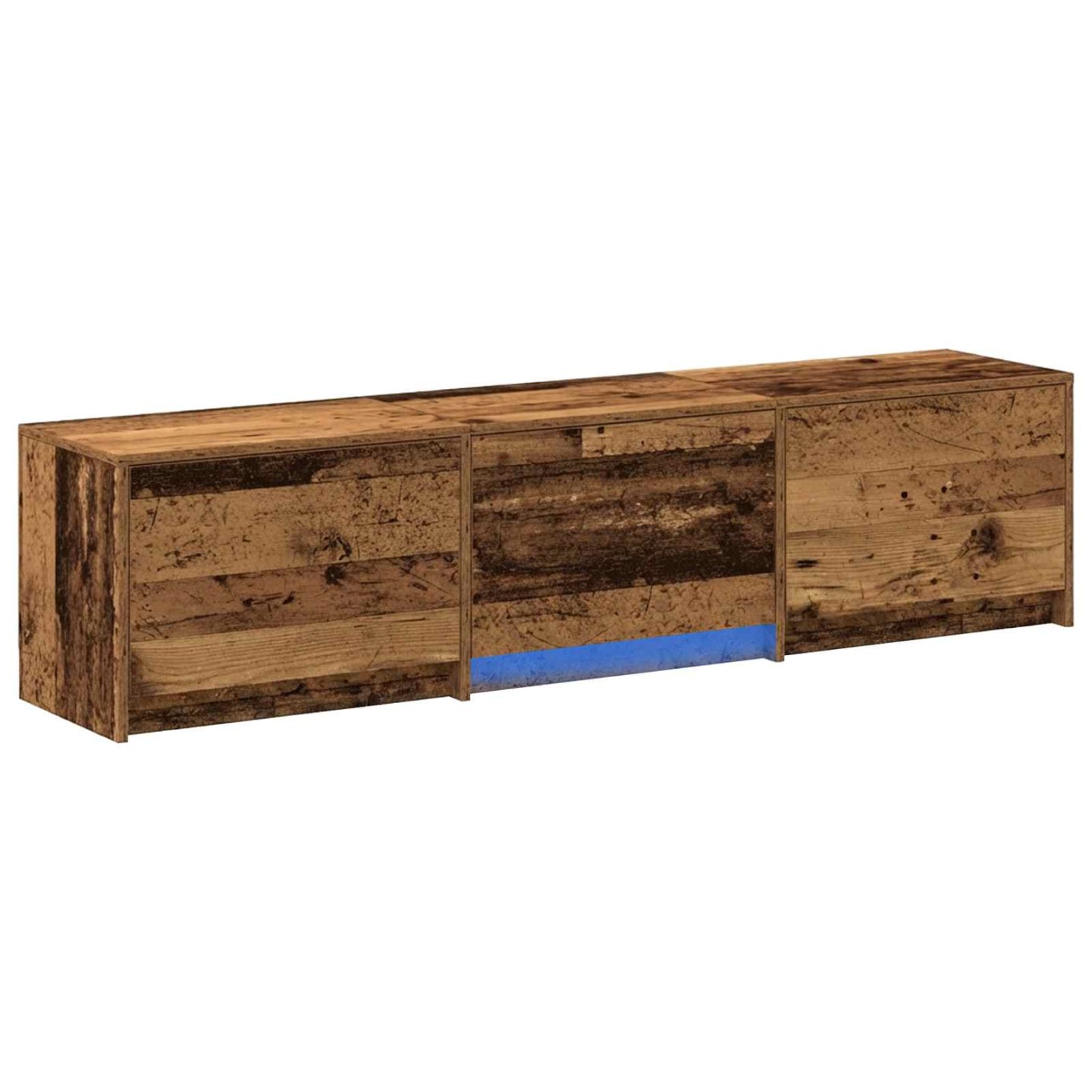 TV Cabinet with LED 165 x 34 x 40 cm Bois ancien