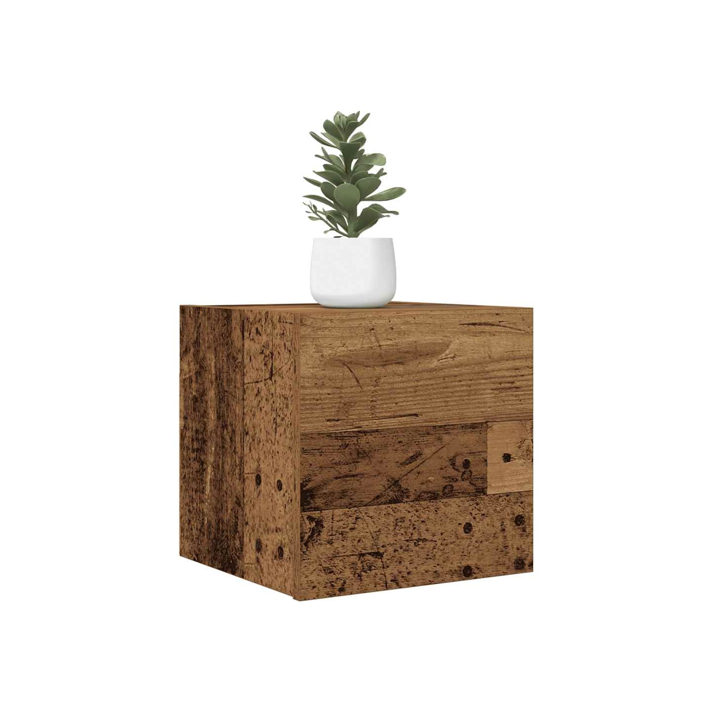 Meuble TV mural 2 pcs vieux bois 30,5x30x30 cm