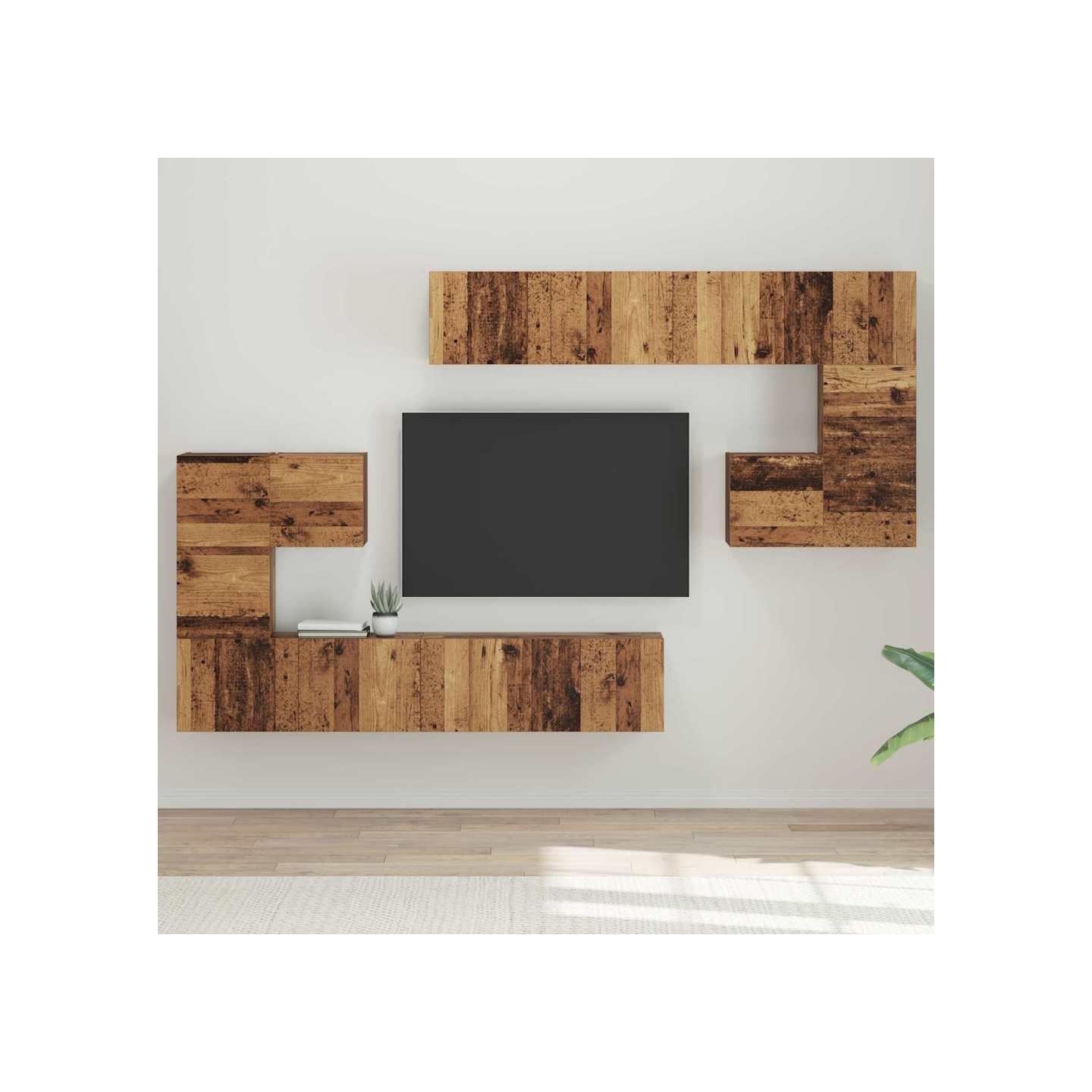 Unites TV 4 pc Bois Ancien Bois d'ingénierie