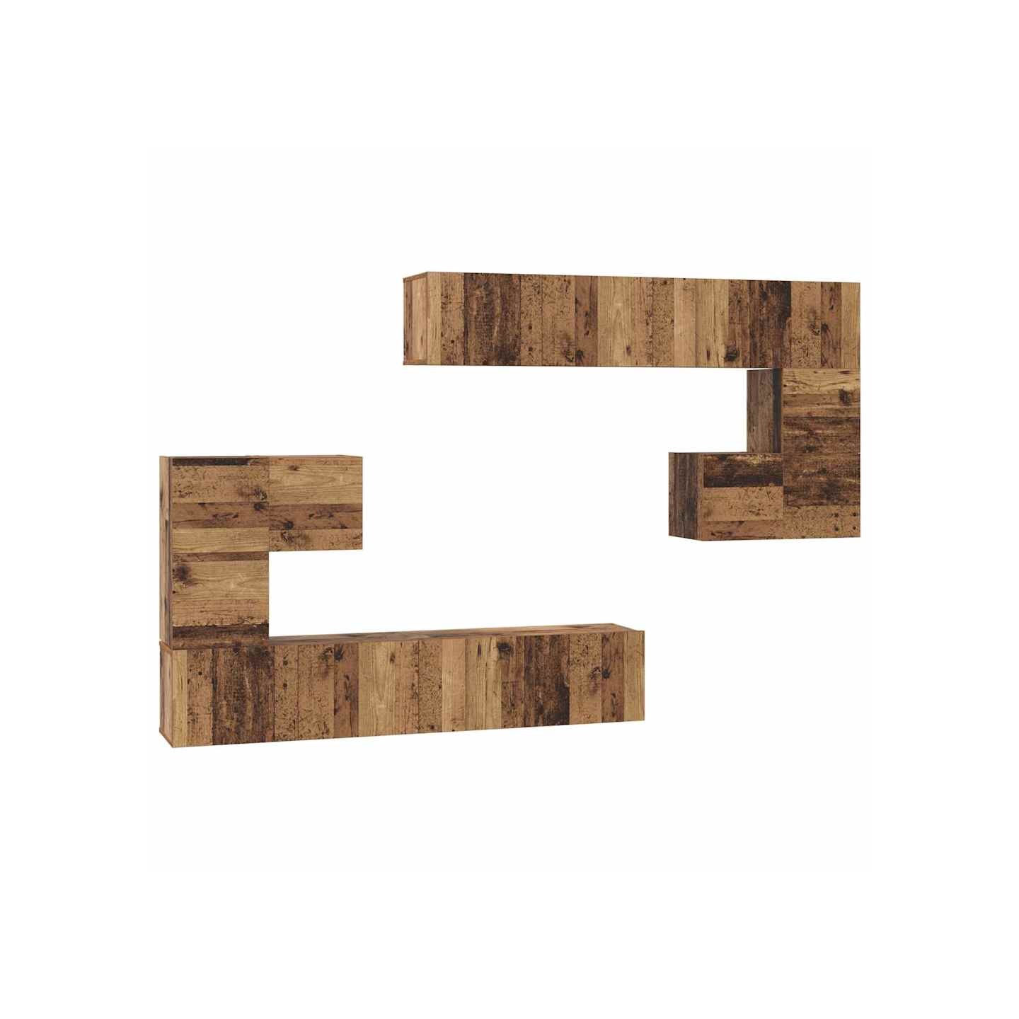 Unites TV 4 pc Bois Ancien Bois d'ingénierie