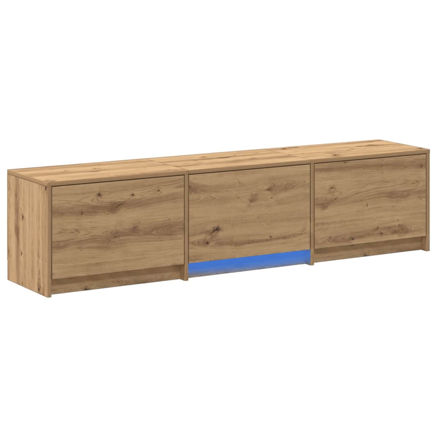 TV Cabinet with LED 165 x 34 x 40 cm Chêne artisanal