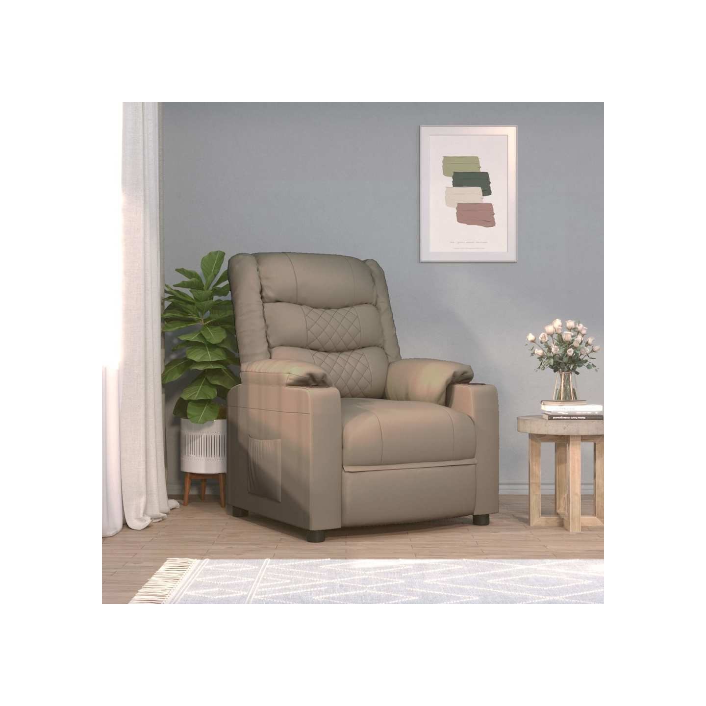 Fauteuil inclinable électrique Cappuccino Similicuir