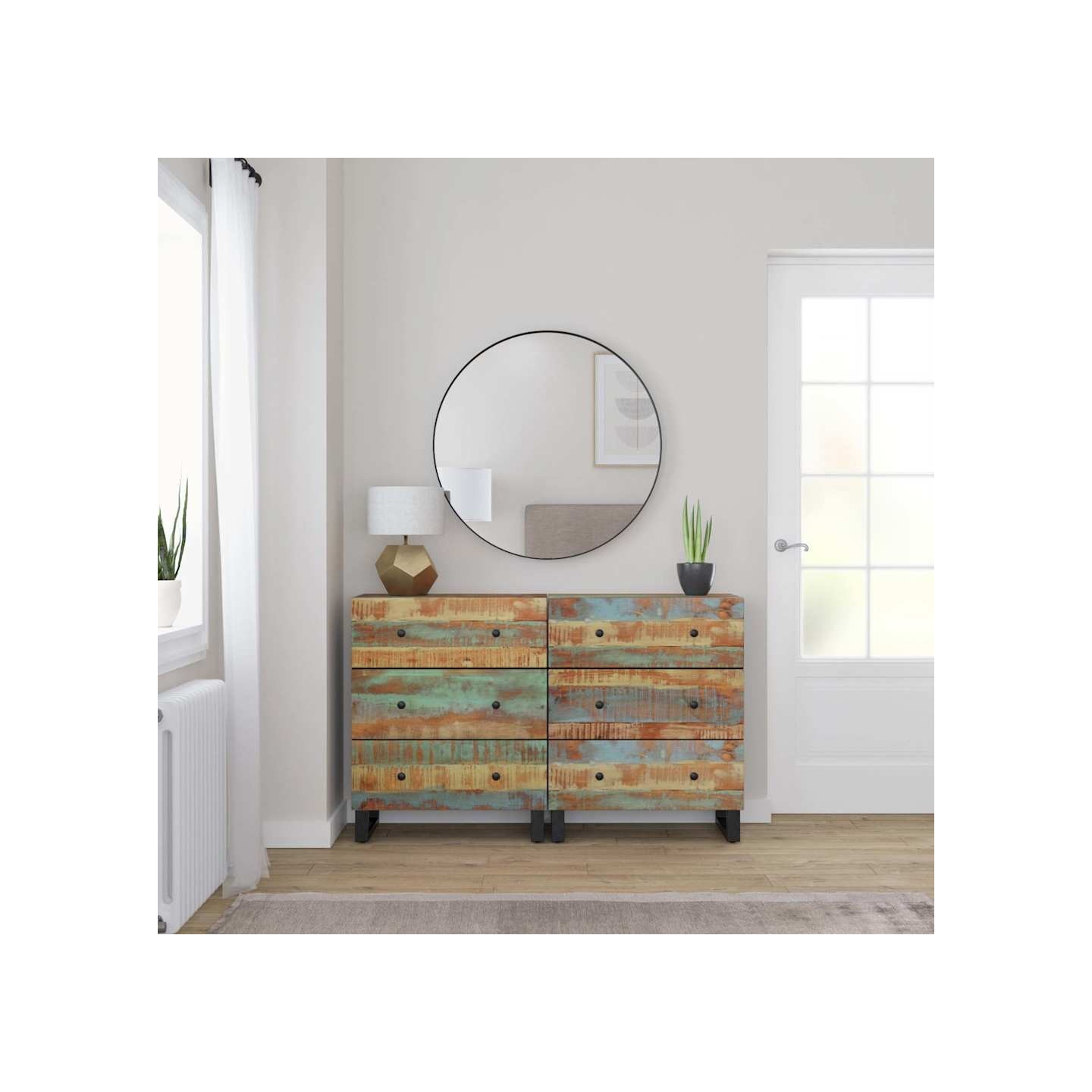 Buffets 2 pcs 60x33x75 cm Bois massif de récupération