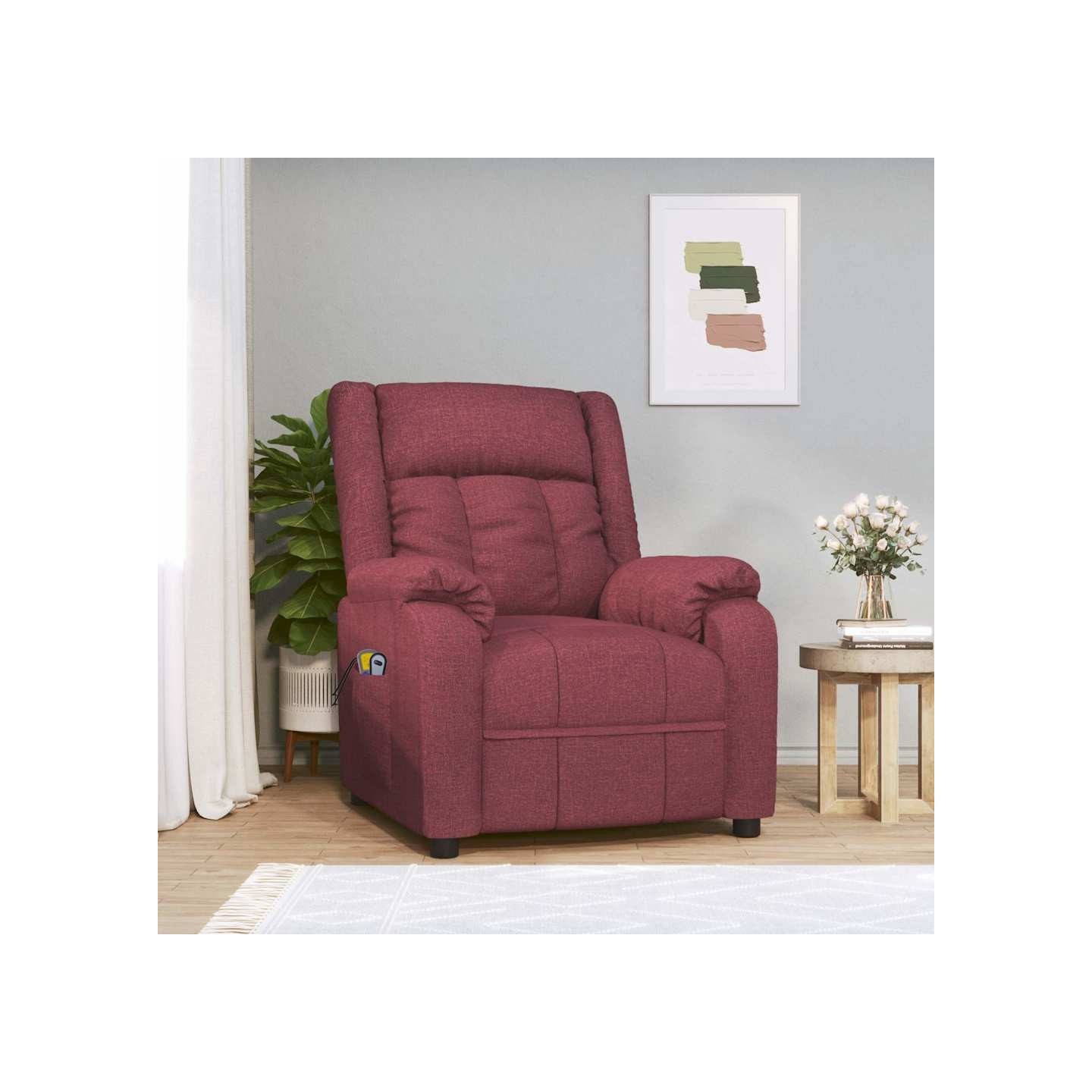 Fauteuil électrique de massage Bordeaux Tissu