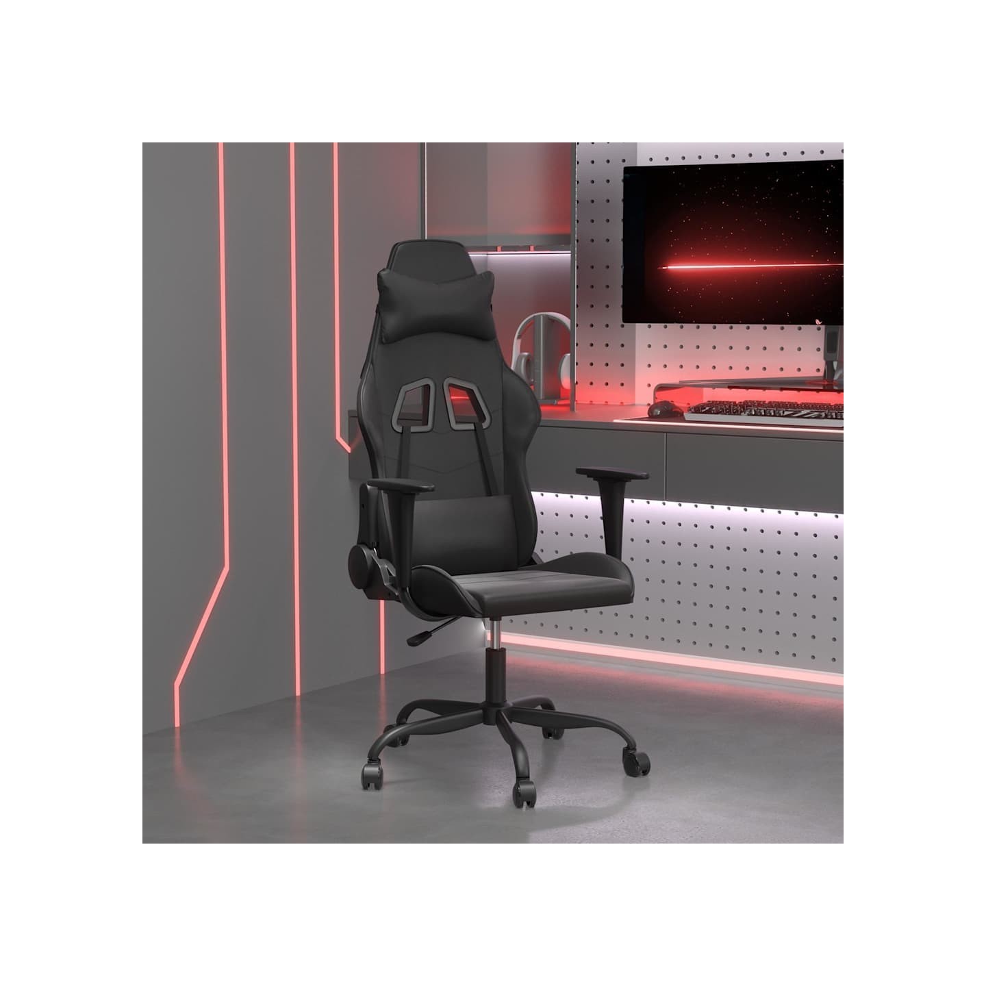 Chaise de jeu Noir Similicuir