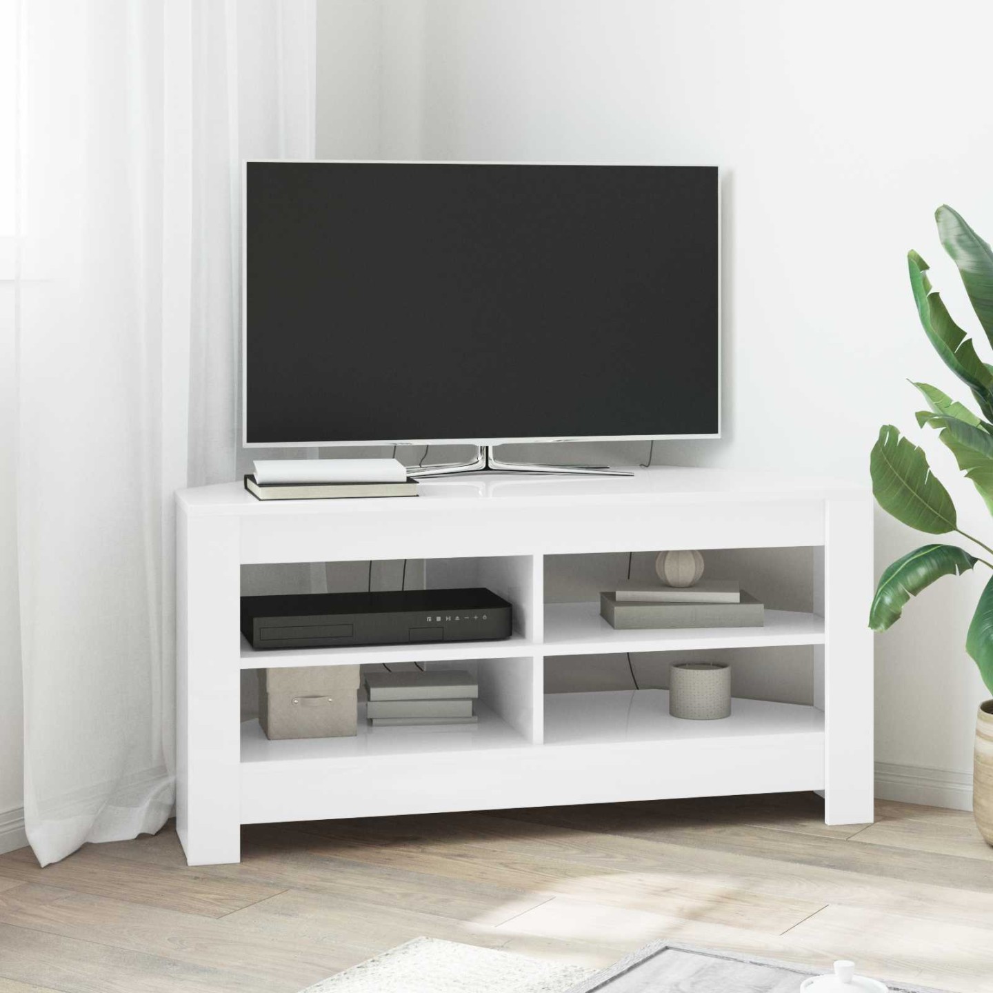 MeubleTVd'Angle 102 x 41 x 50 cm Blanc